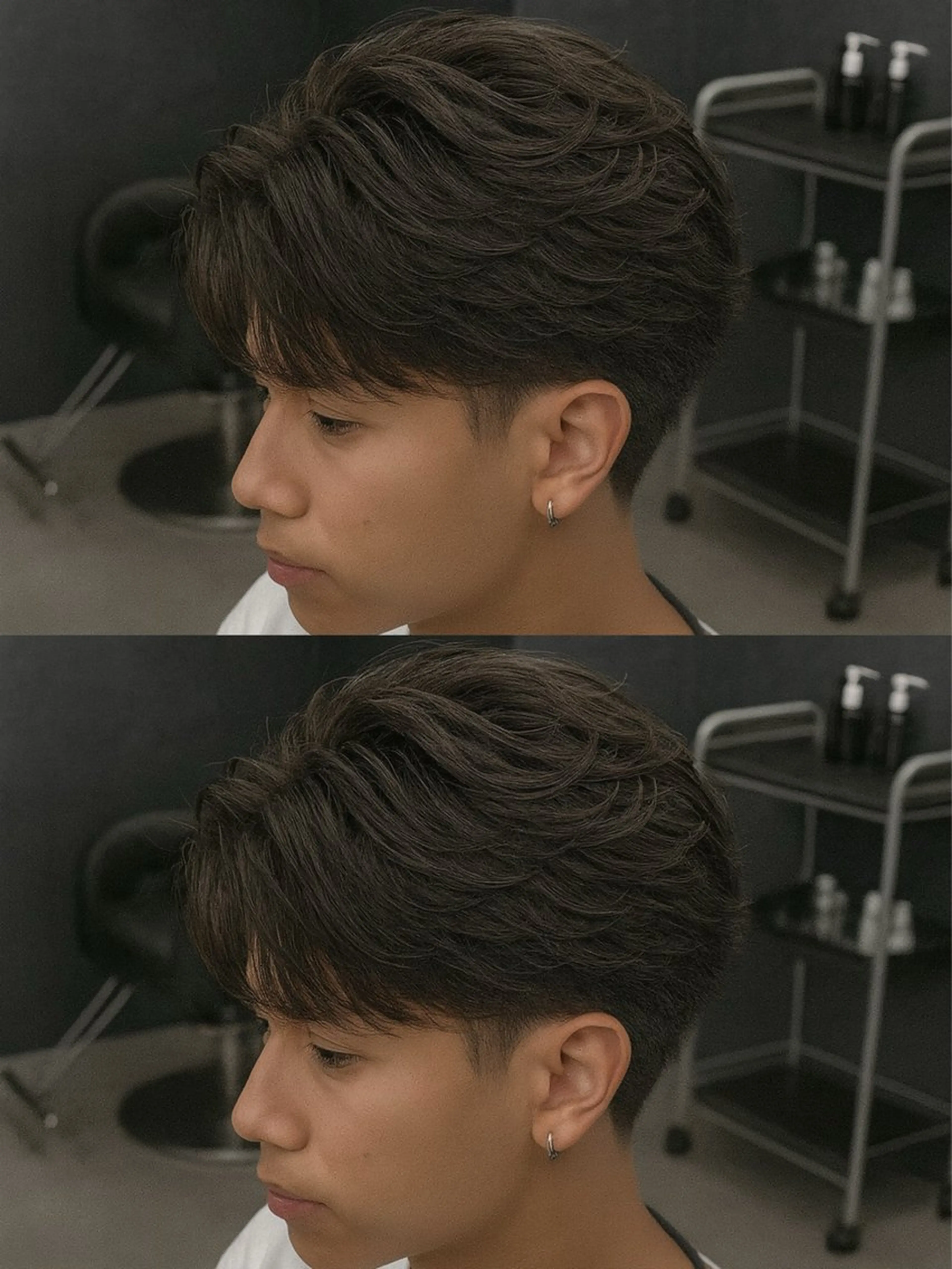 ミディアム パーマ ヘアアレンジ メンズ ミディアムパーマ メンズパーマ メンズツイストパーマ 波巻きパーマ ツイストパーマ カット パーマ ✨ニュアンスフェザー 初パーマ-小林海斗✨のヘアスタイル