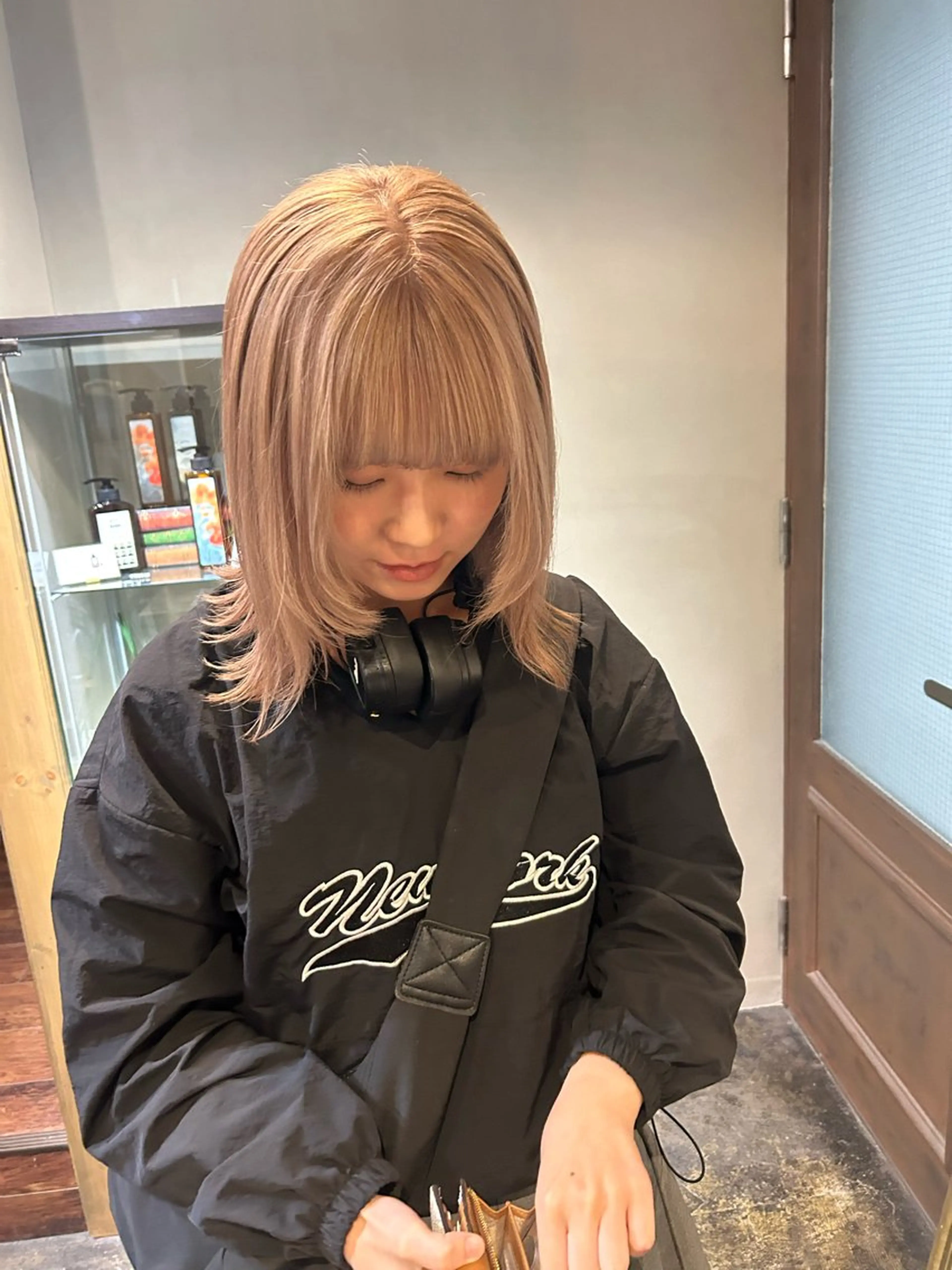 ミディアム カット ヘアカラー トリートメント L STUDIO所属・ハイトーン/ブリーチ 🧁soraのヘアスタイル