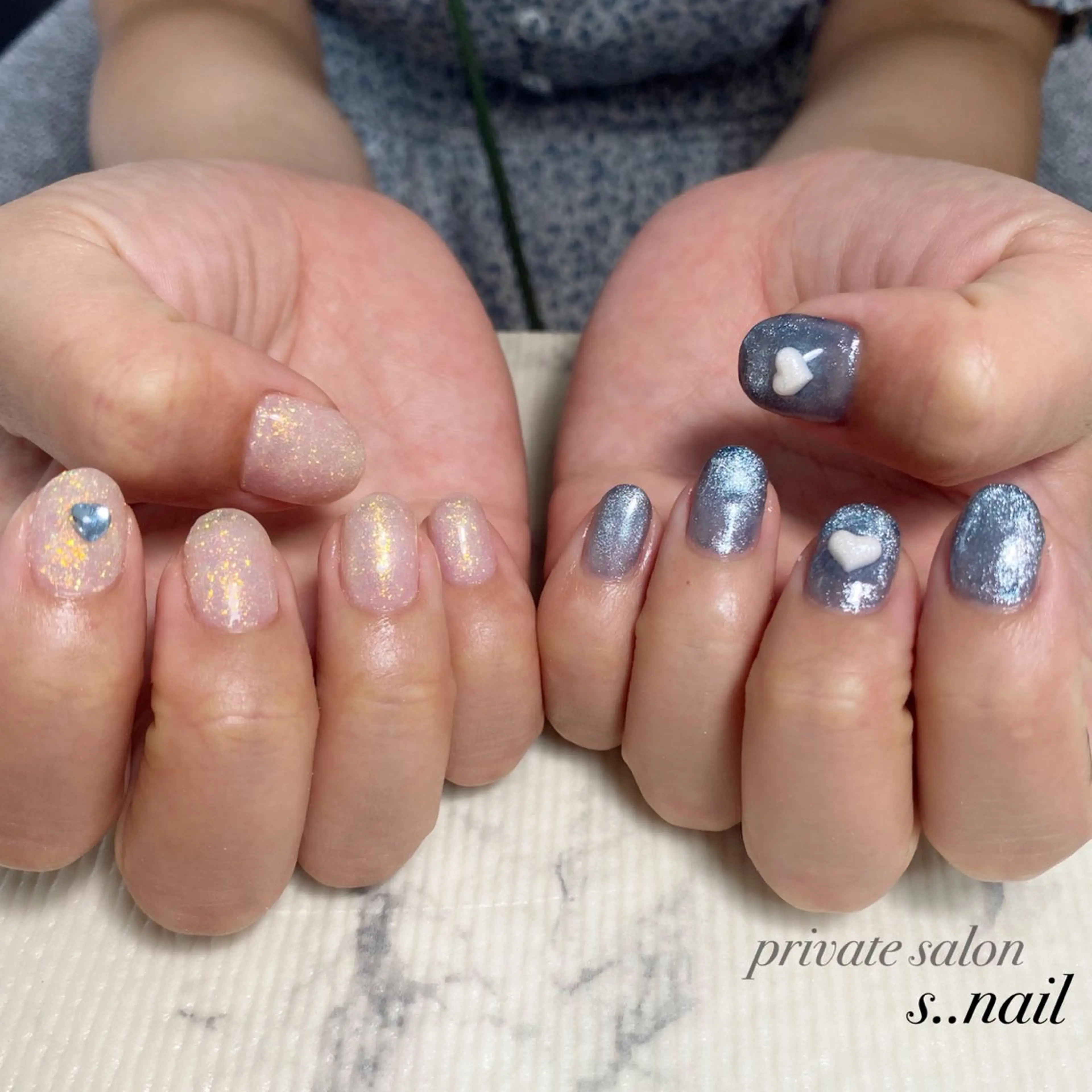 ネイル ラメ(グリッター) マグネットネイル ハンドネイル フットネイル s..nail / MORITAのネイルデザイン