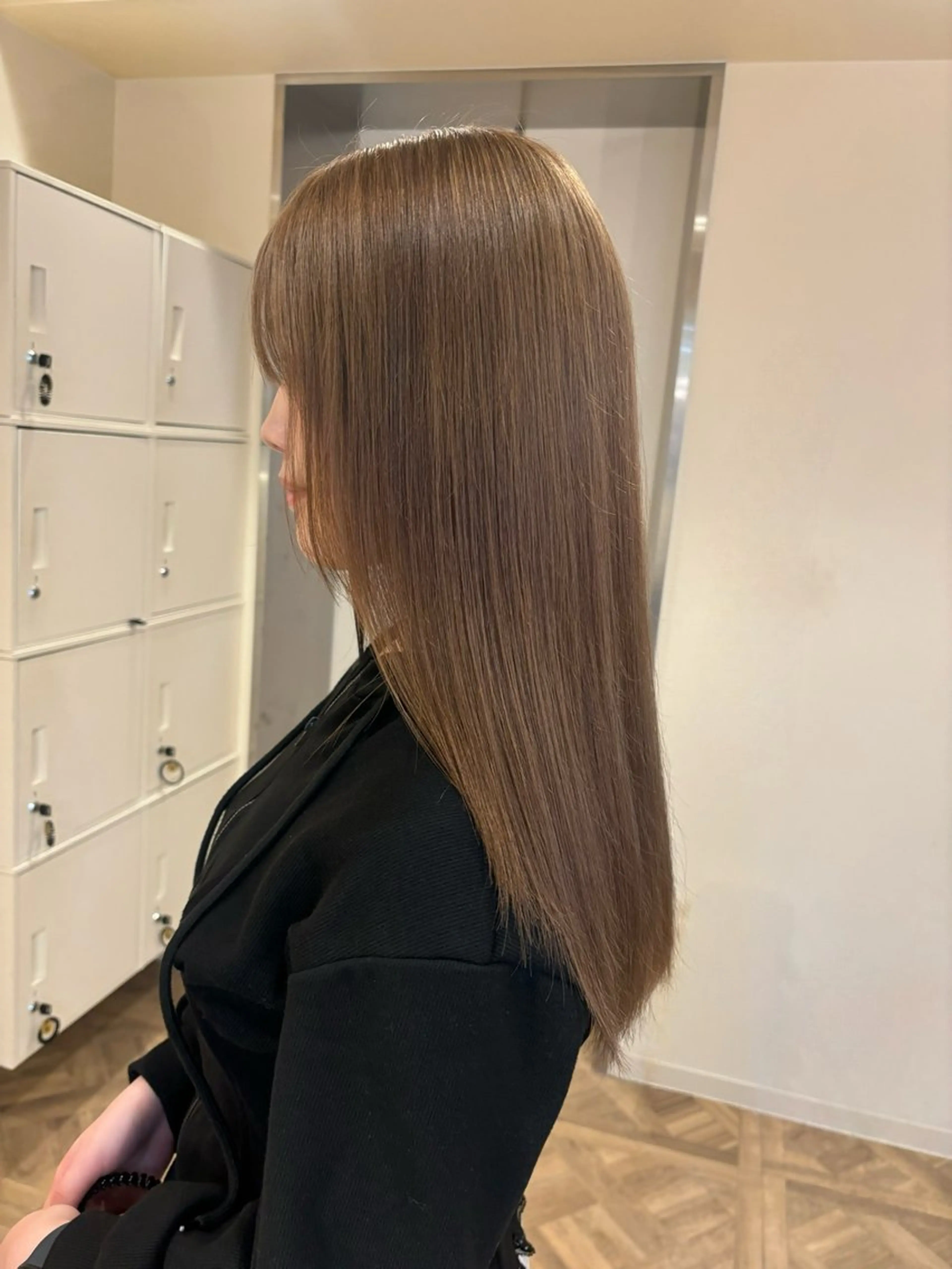 セミロング カラー ヘアカラー トリートメント ミルクティ/ピンク/ レイヤー/yuriaのヘアスタイル