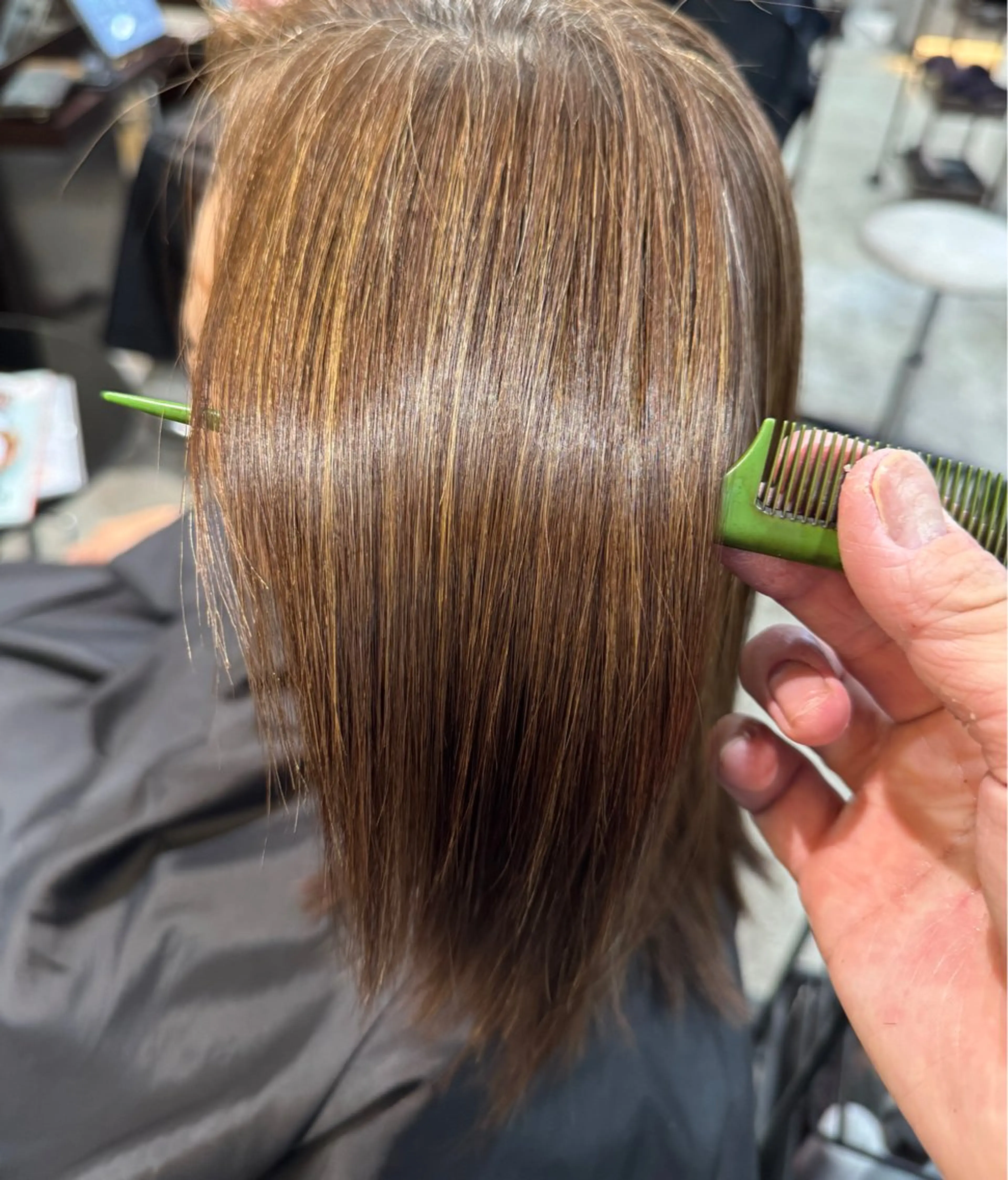 ミディアム カット 縮毛矯正 トリートメント お悩み改善 美容師✂鷲田竜也のヘアスタイル