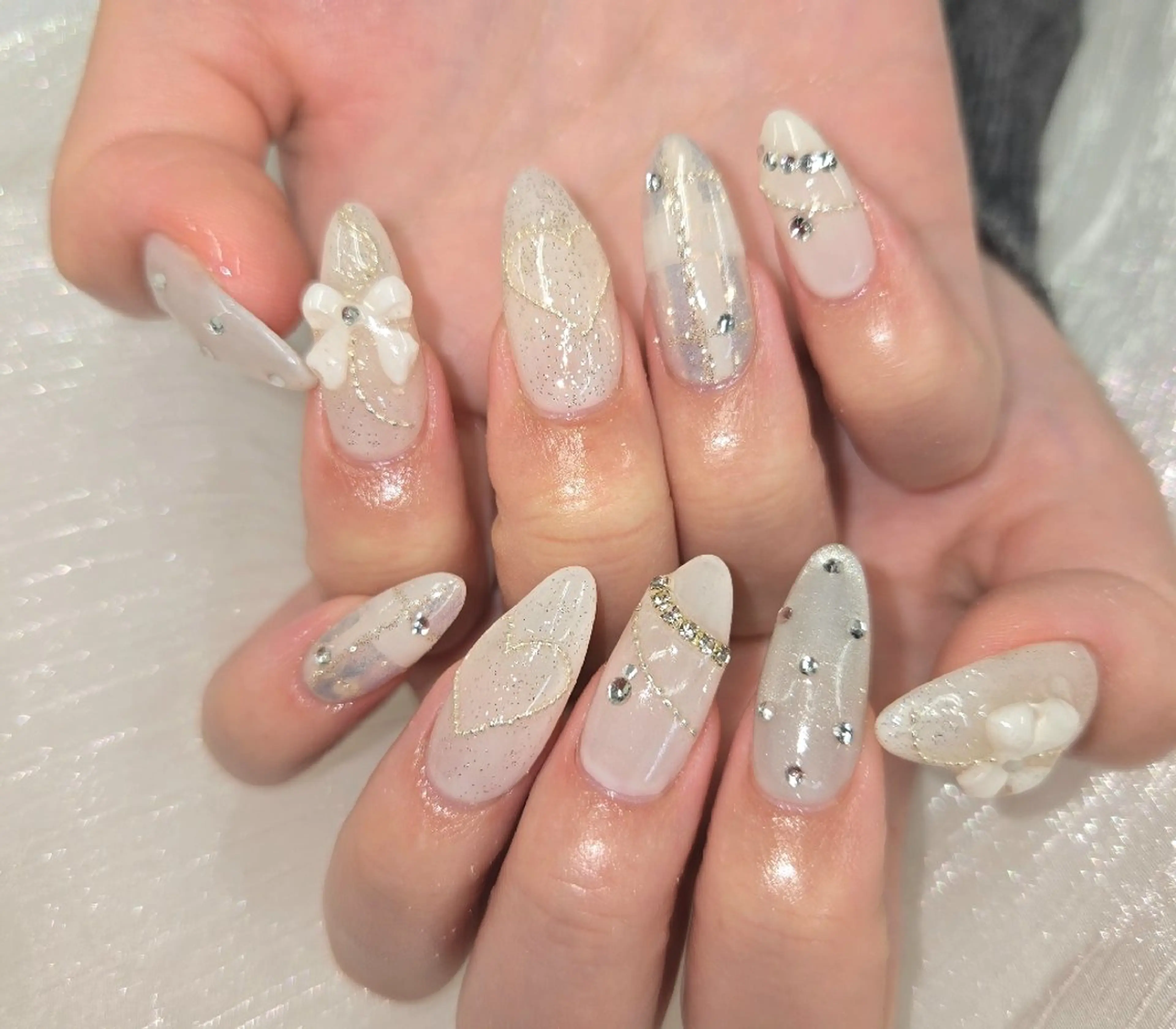 ネイル アートネイル オーロラネイル チークネイル ジェルネイル グラデーション ハンドネイル 河野ちえ (雑誌掲載サロン)のネイルデザイン