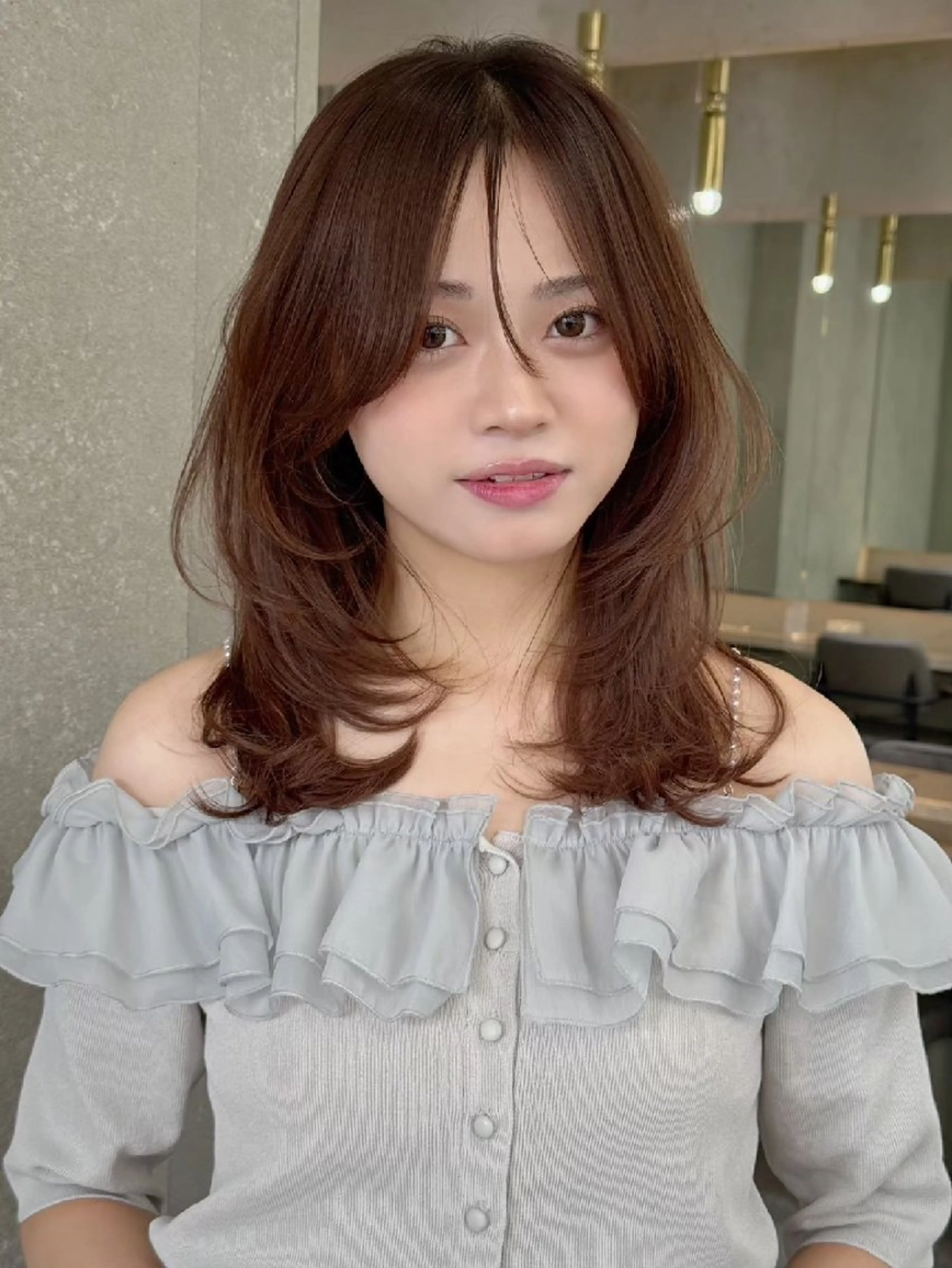 セミロング カラー   れいなのヘアスタイル