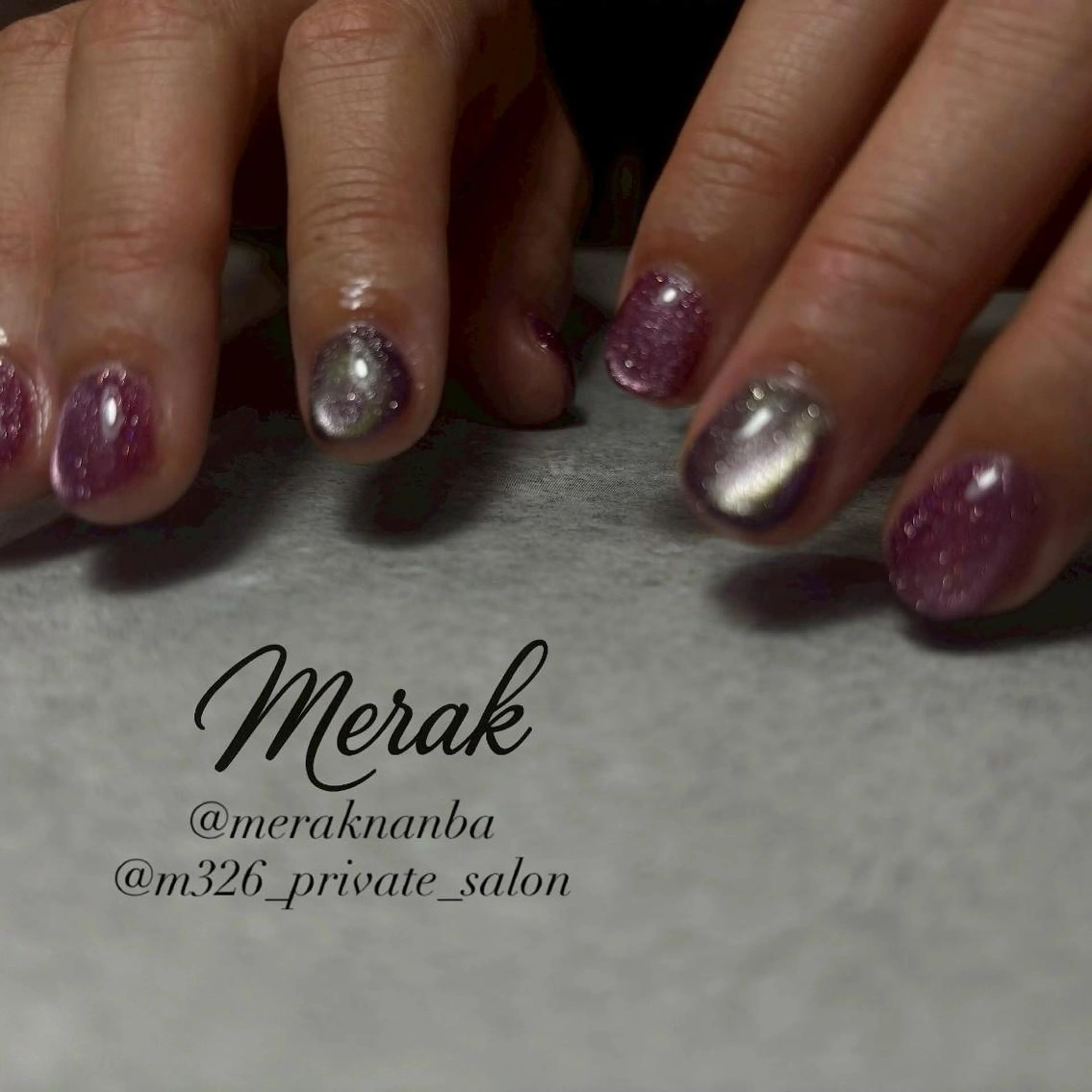 ネイル オーロラネイル ボルドー クリアネイル フラッシュネイル フットネイル メラク難波/長さだし パラジェルフィルインのネイルデザイン