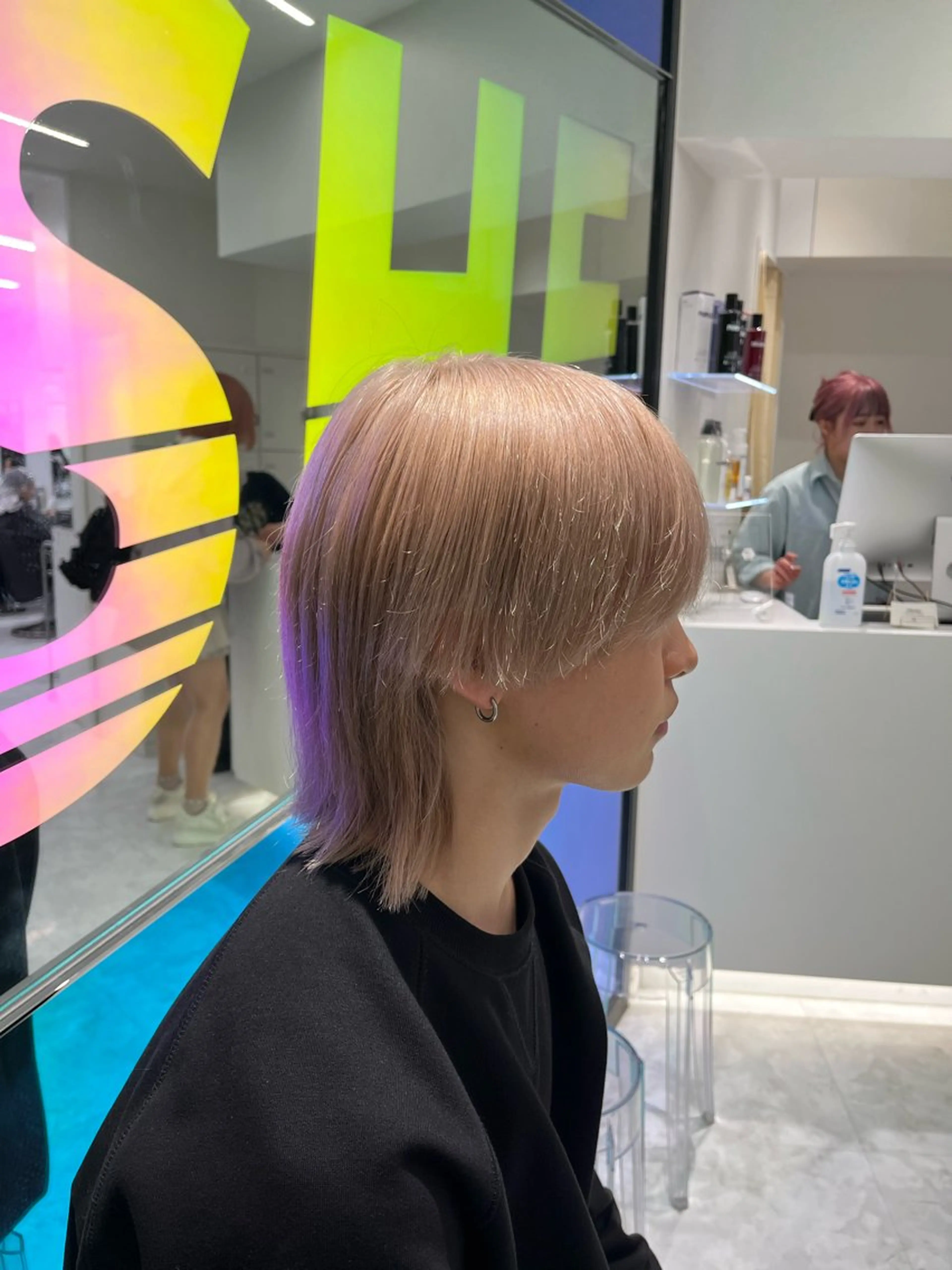 メンズ ハイトーン/ベージュ デザイン/りくとのヘアスタイル