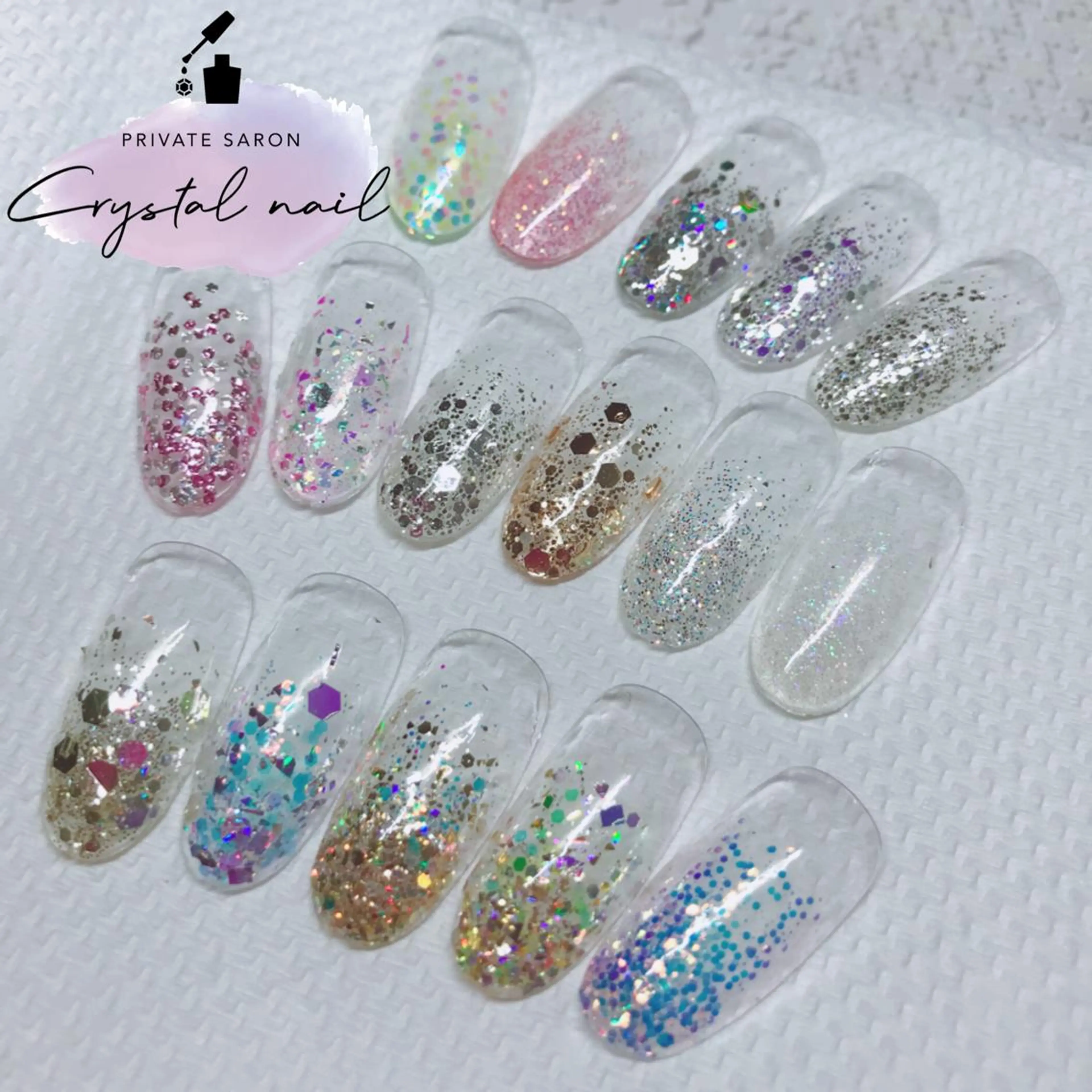 ネイル グラデーション ラメ(グリッター) ラメグラデーション スカルプネイル SCENERY NAILのネイルデザイン