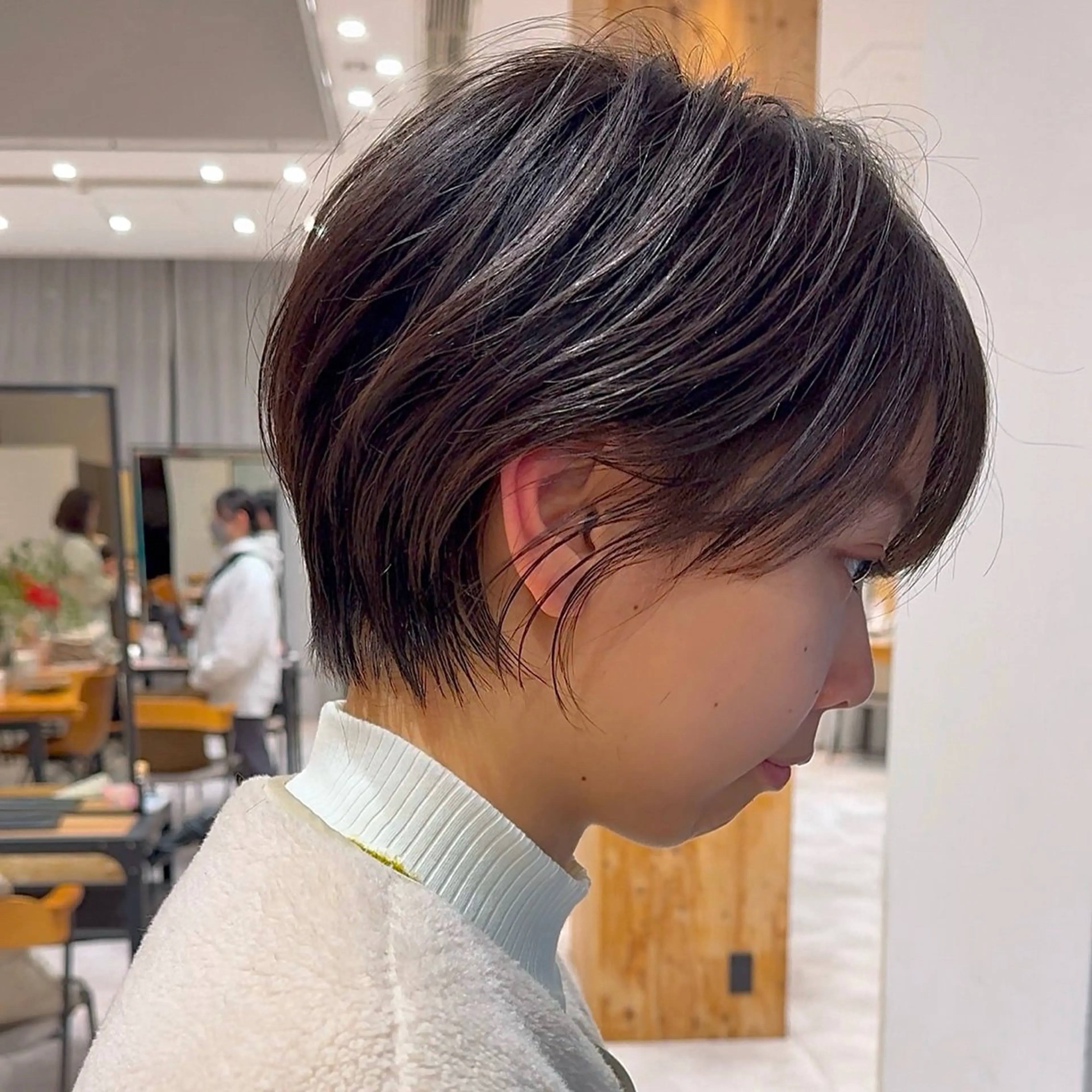 ショート お悩み改善ボブ 顔まわりカット/こうのヘアスタイル