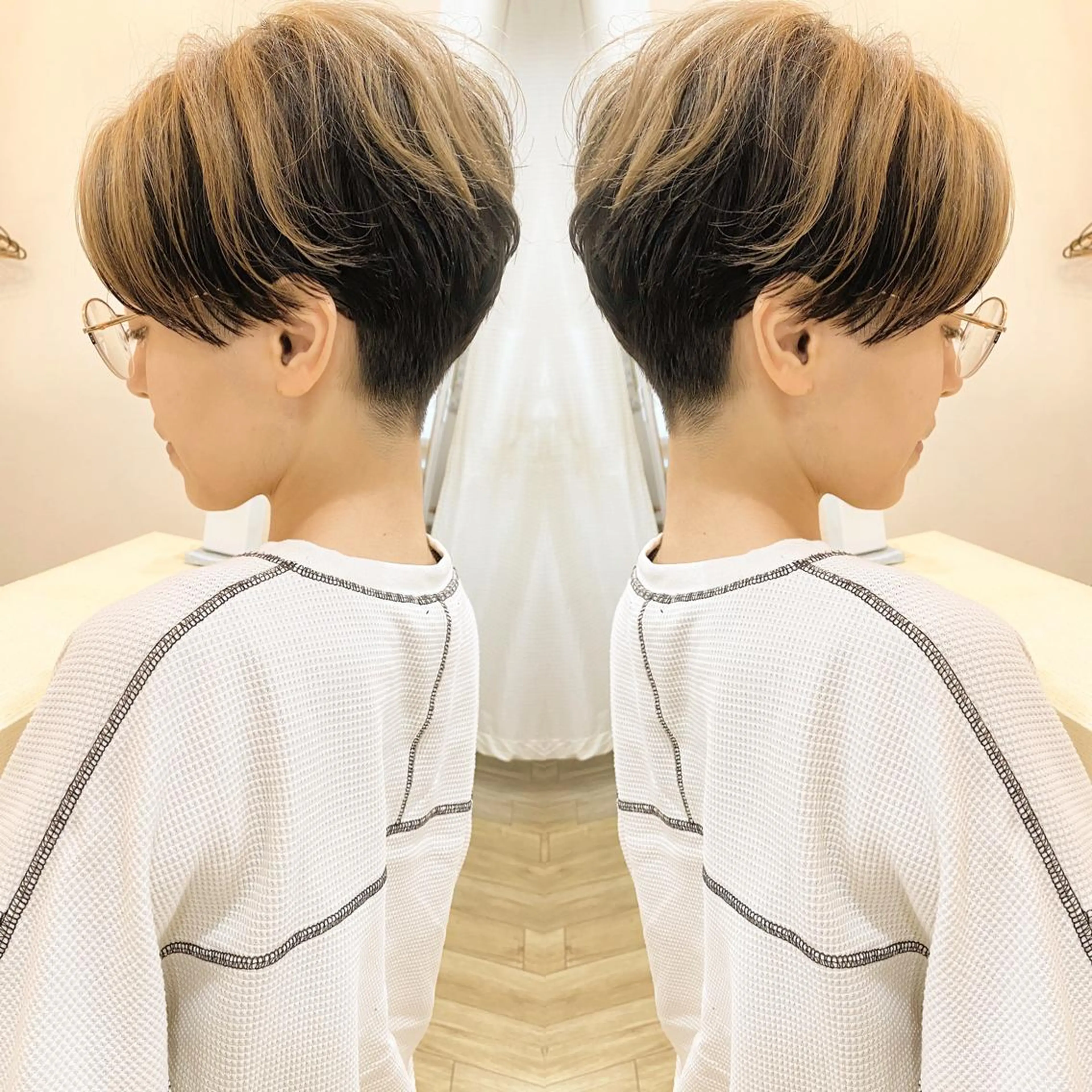 ショート カラー イルミナカラー grand juteのヘアスタイル