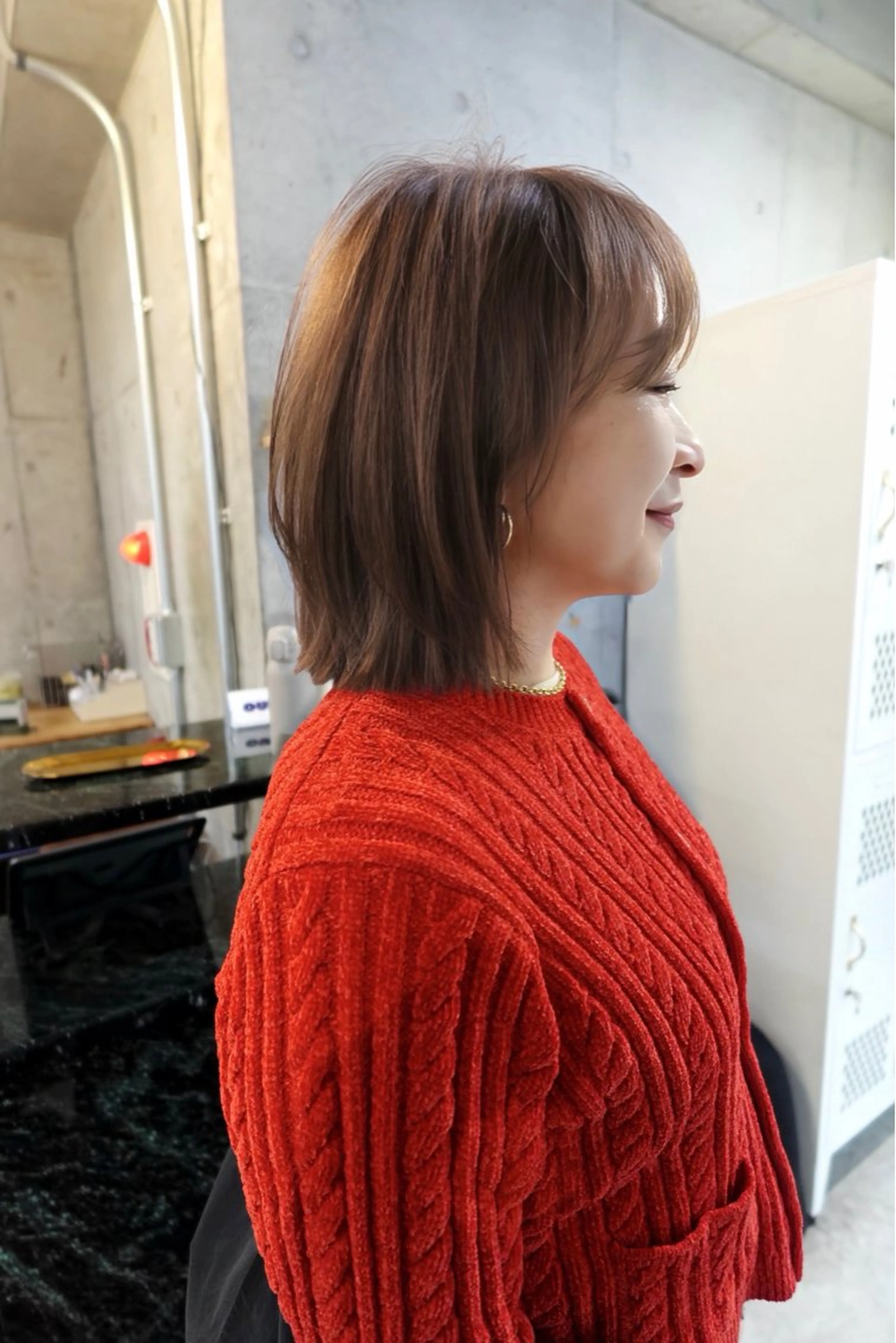 ショート ボブレイヤー ボブ 外国人風カラー レイヤーカット RONU所属・鎌倉駅/髪質改善 ケラチン/RONUのヘアスタイル