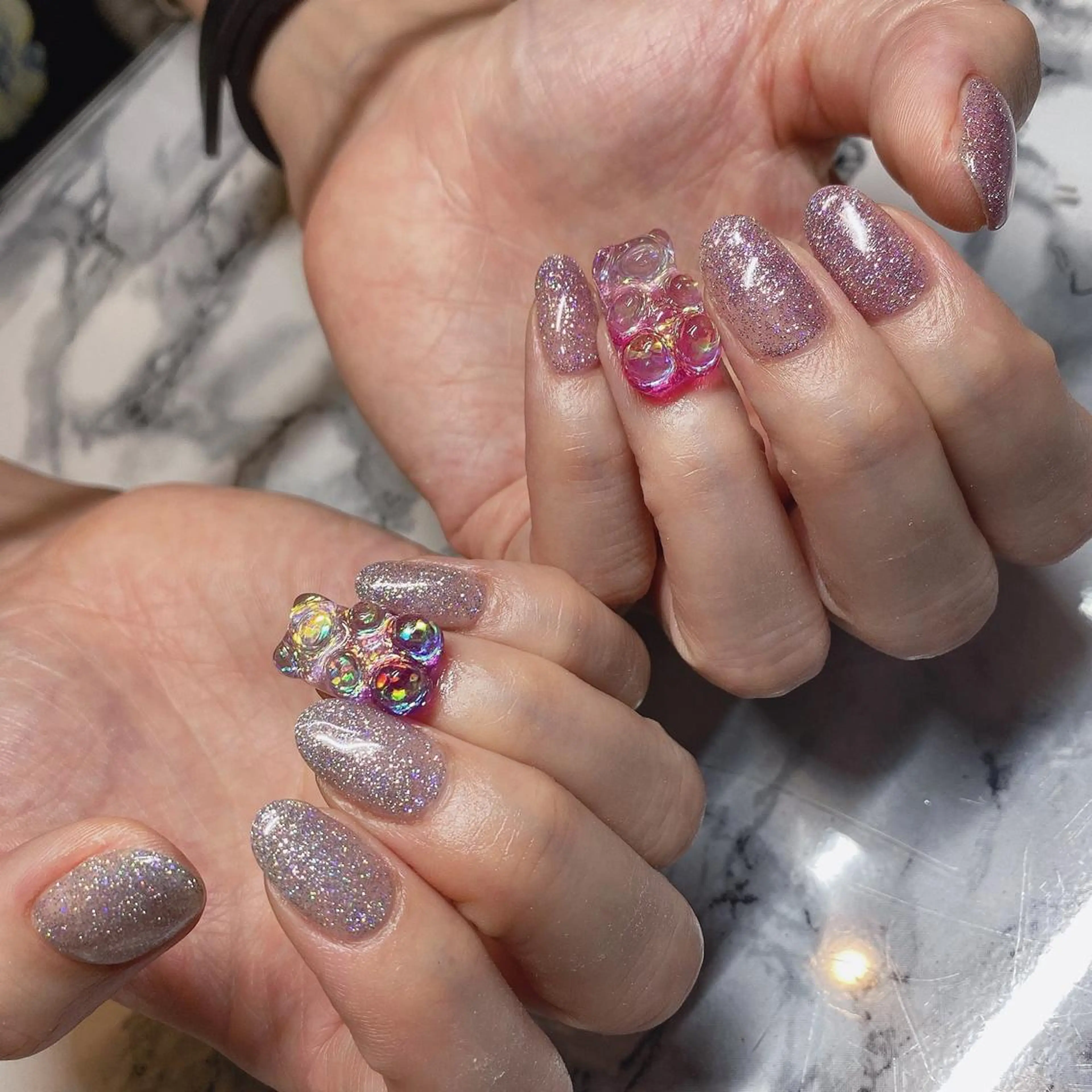 ネイル アートネイル オーロラネイル ニュアンスネイル ワンカラーネイル シンプルネイル To Me Nail所属・🩵 mei🩵のネイルデザイン