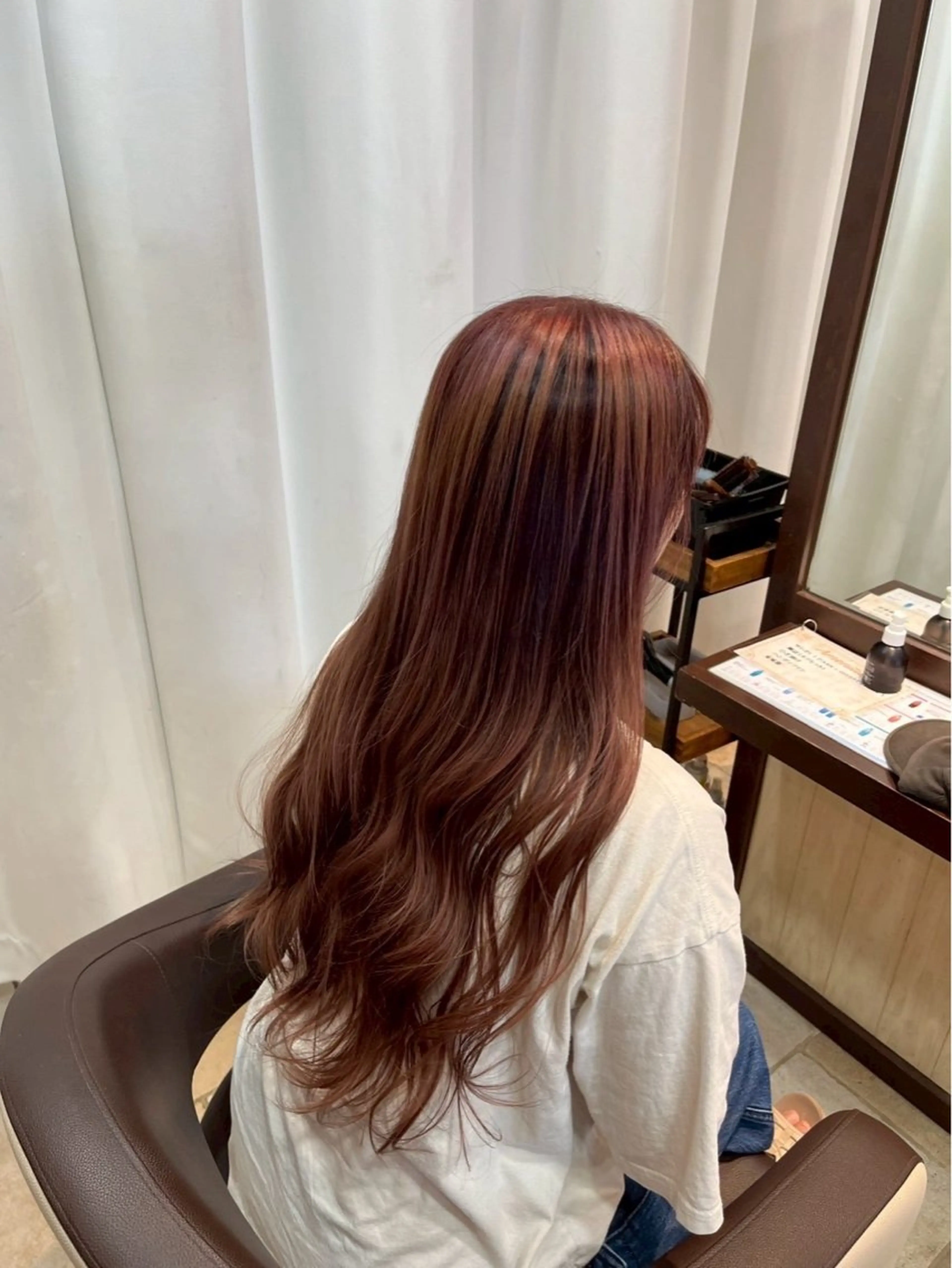 ロング カラー 藤本 莉々加のヘアスタイル