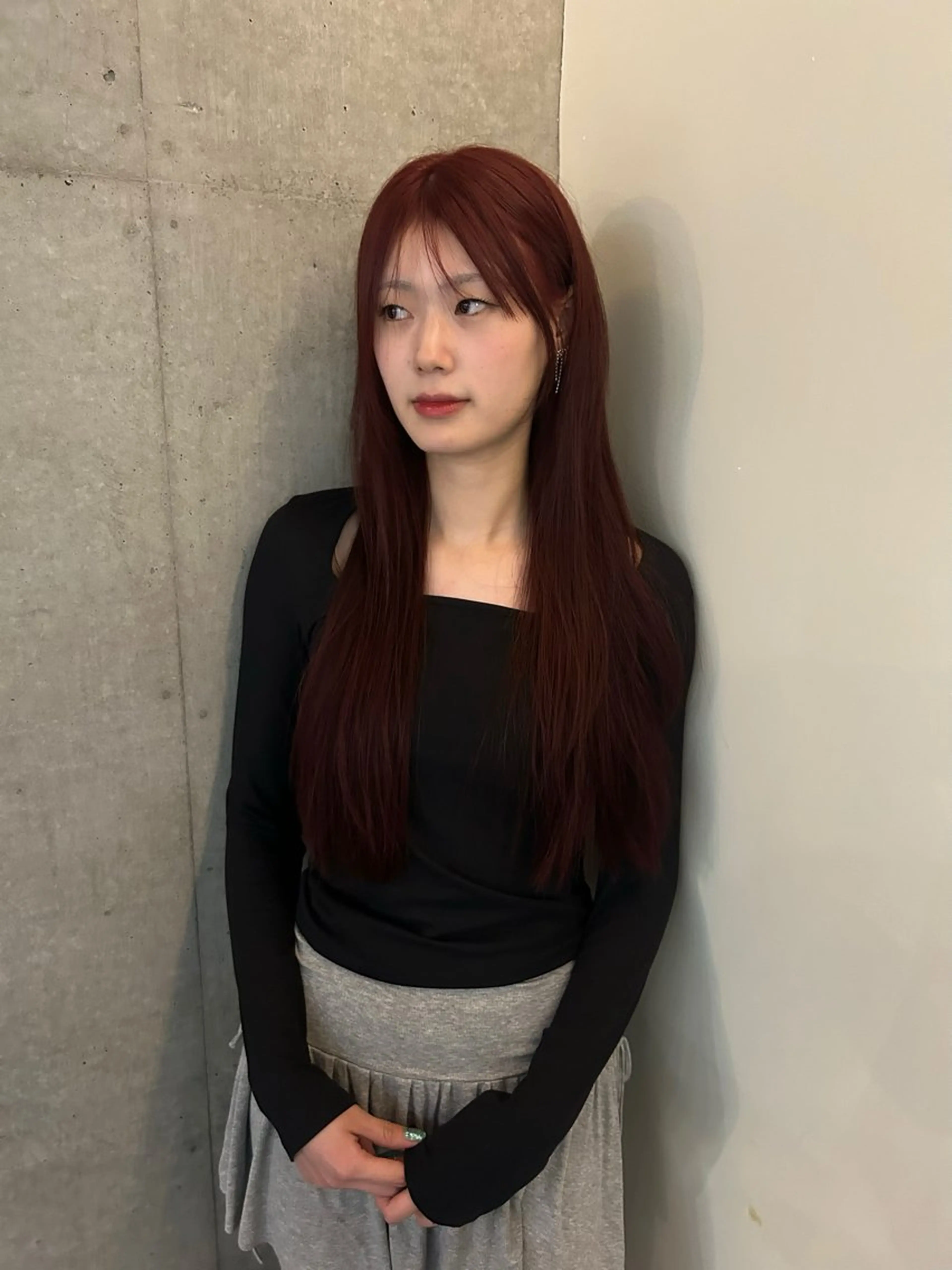 ロング カラー 韓国ボブ/レイヤー ボブ/ EMIRIのヘアスタイル