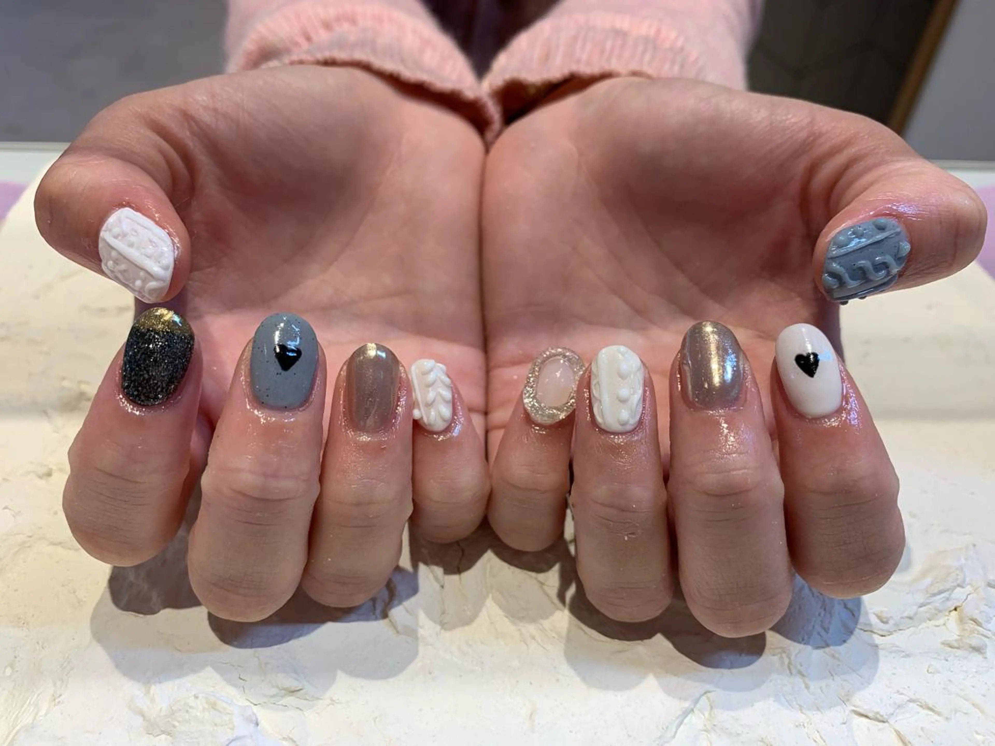 ネイル 持ち込み マキノ ユイのネイルデザイン