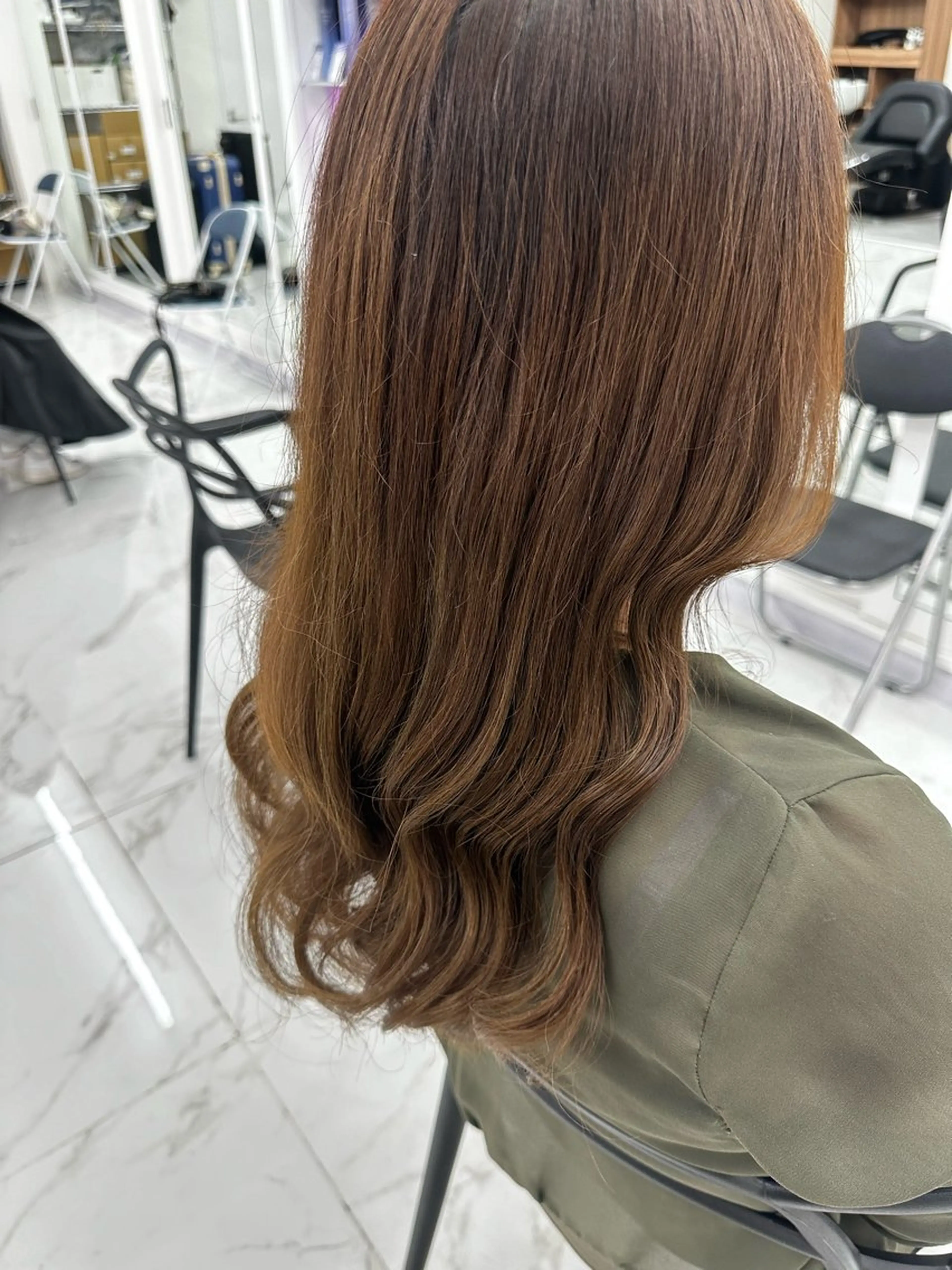 ロング カラー repos京都 四条河原町店 ミルボンAujua認定サロン【ルポ】所属・むっちー/河原町/ 縮毛矯正/韓国ヘアーのヘアスタイル