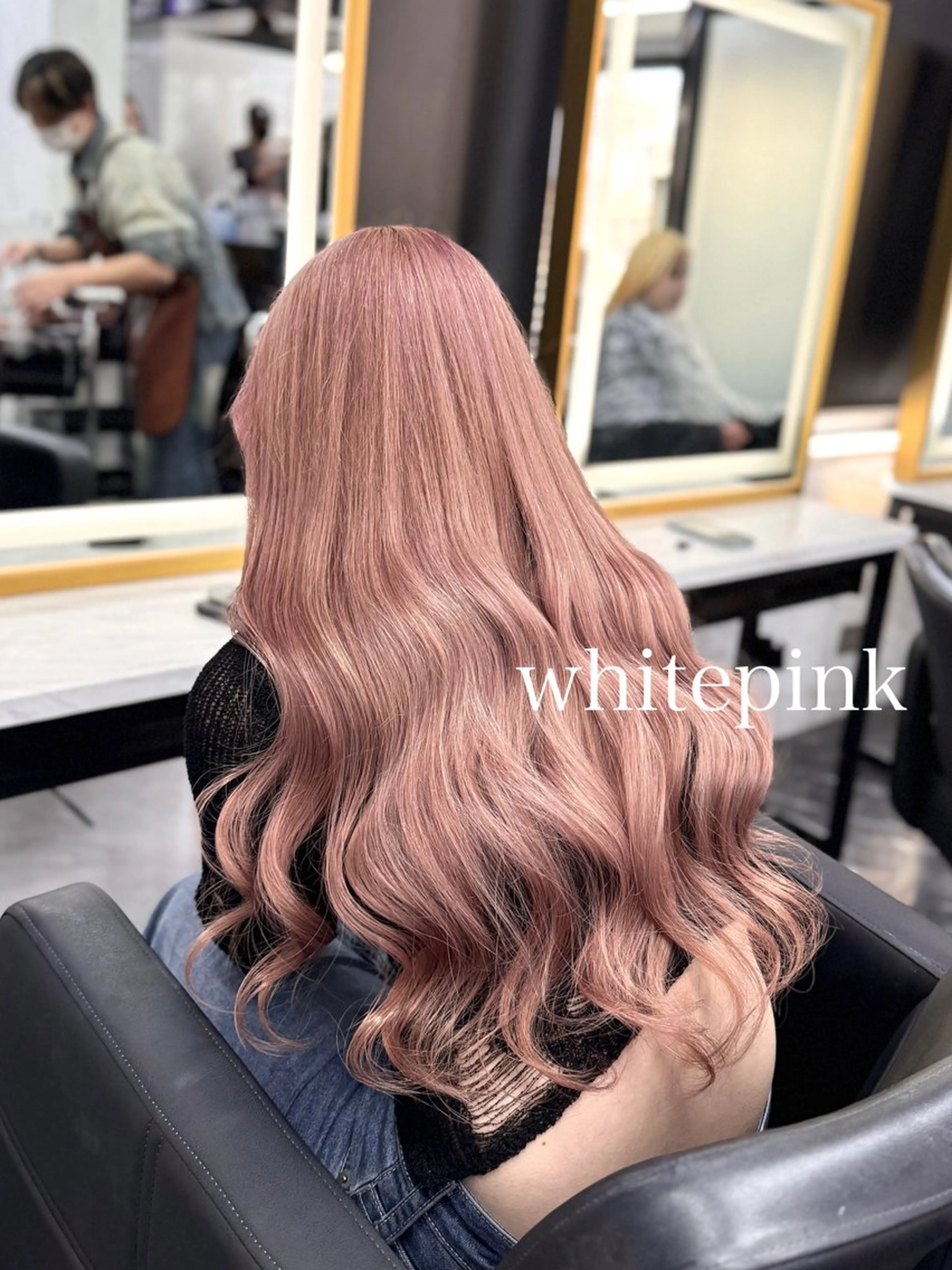 ロング カラー 透明感カラー ピンクカラー ホワイトピンク カット ヘアカラー トリートメント エクステ🩵ブリーチ 韓国ヘア🩵KAEのヘアスタイル