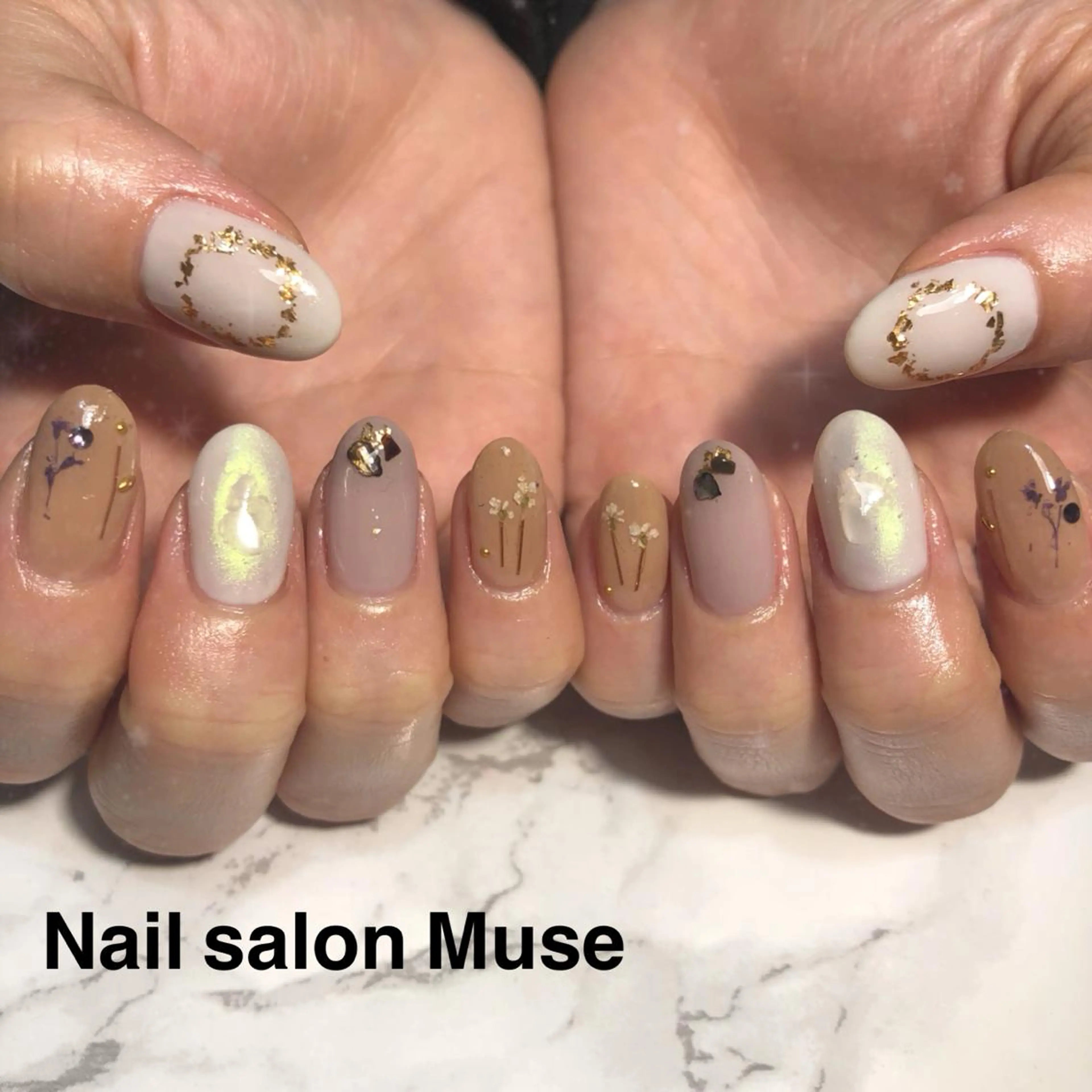 ネイル アートネイル 持ち込み ハンドネイル Nail salon Museのネイルデザイン