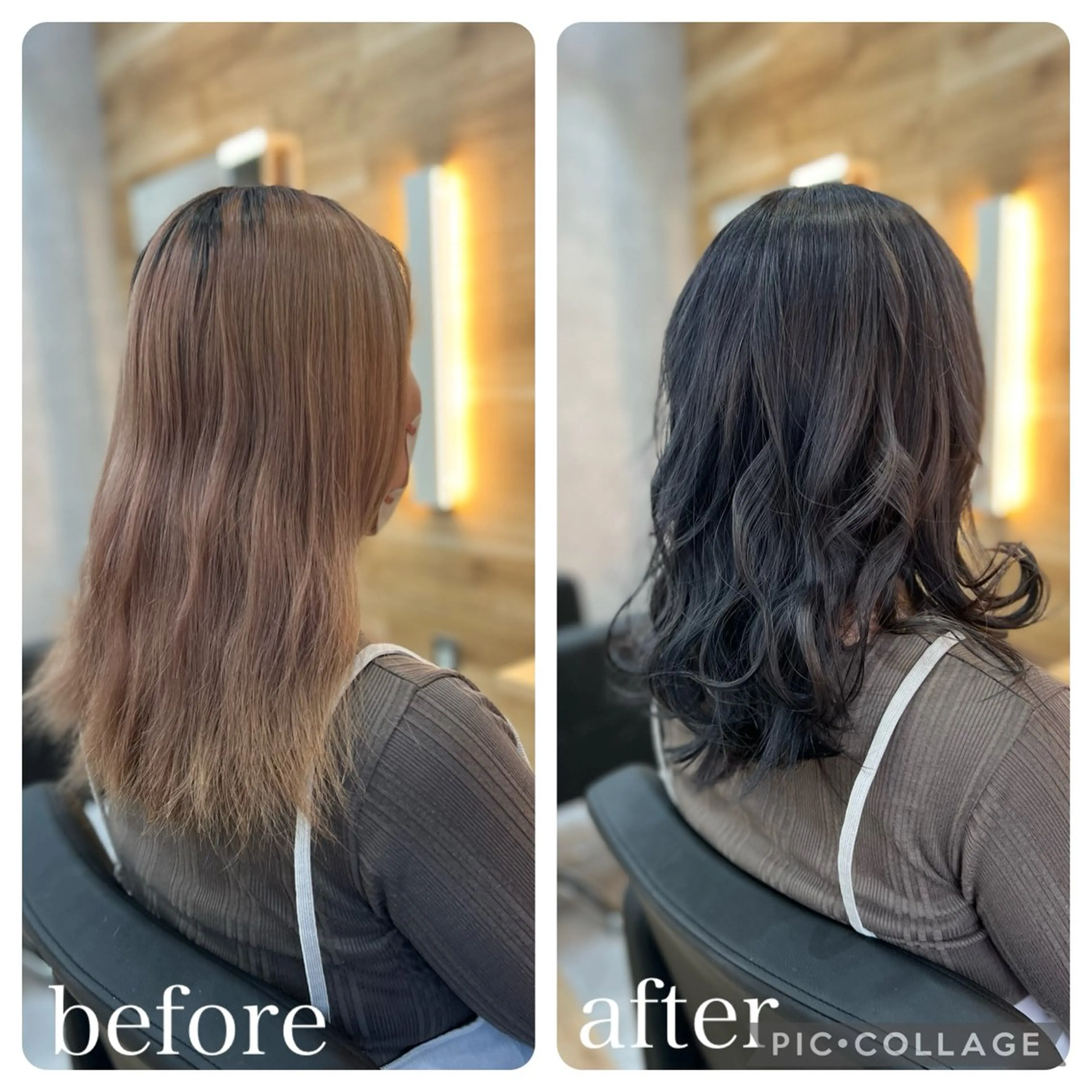 ロング アッシュ カット ヘアカラー トリートメント Aguhair milo森山知幸のヘアスタイル