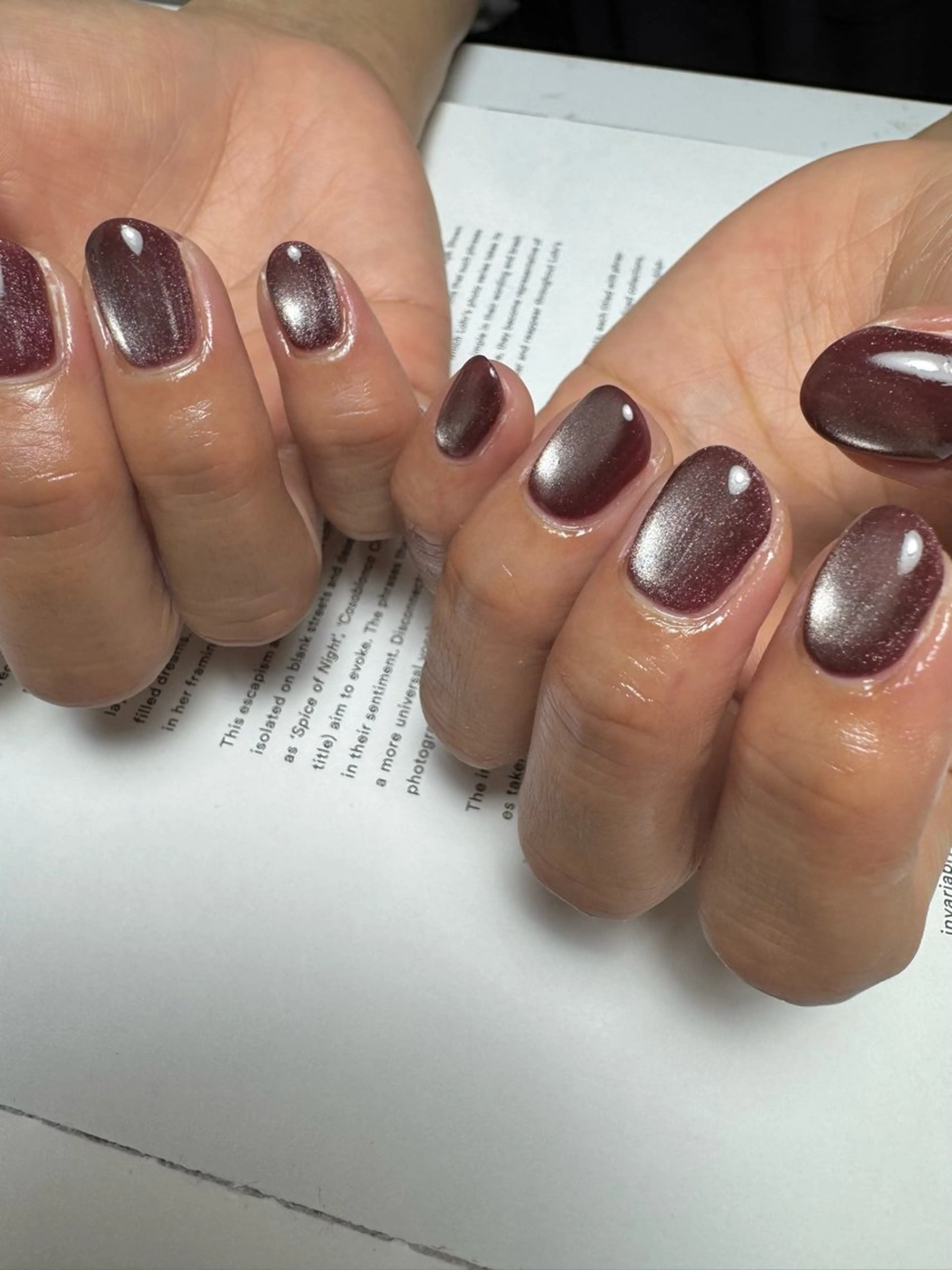 ネイル マグネットネイル ハンドネイル 白日-hakubi nail-のネイルデザイン