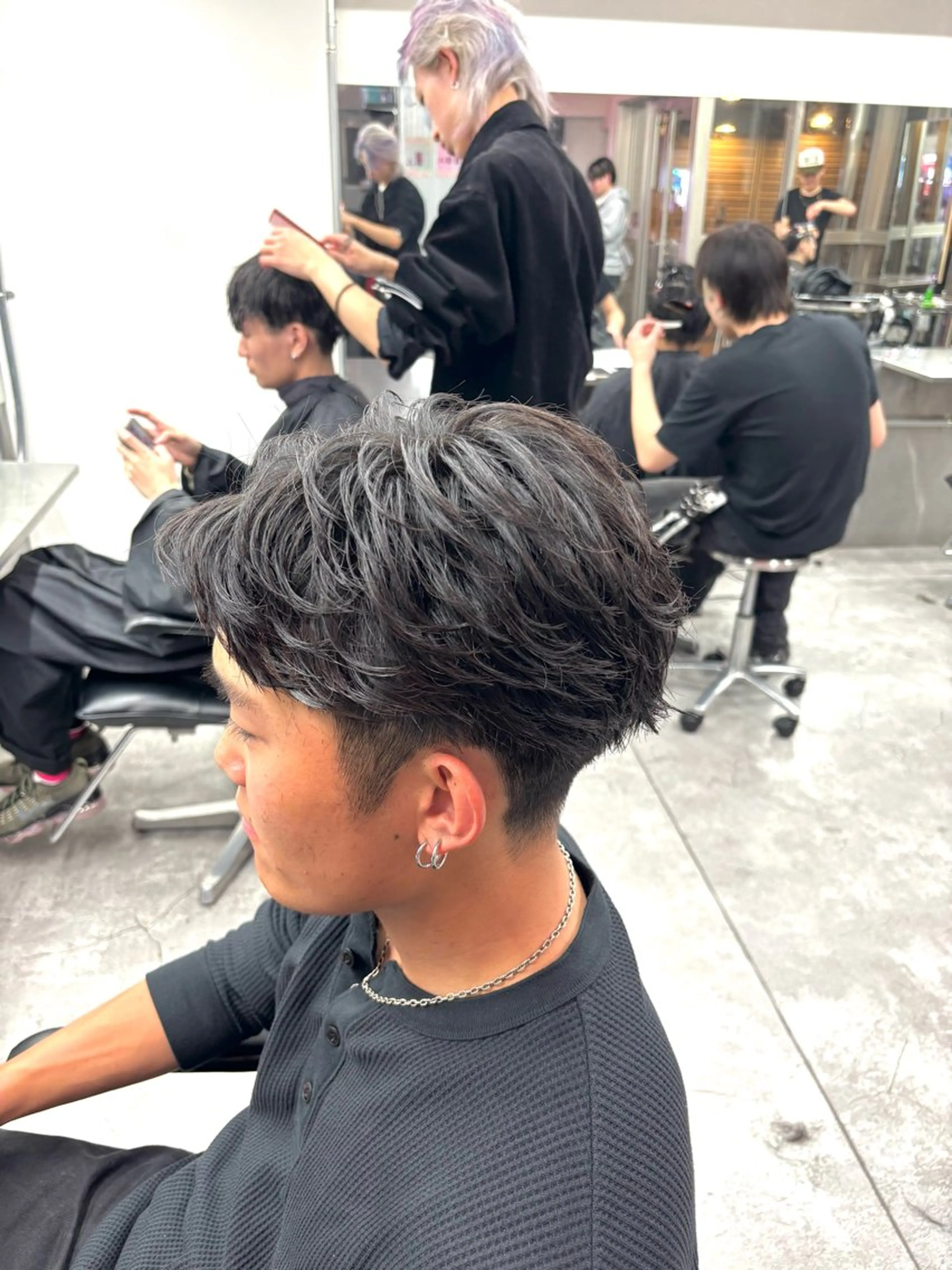 メンズ カット フェザーの鬼 🇰🇷yutoのヘアスタイル