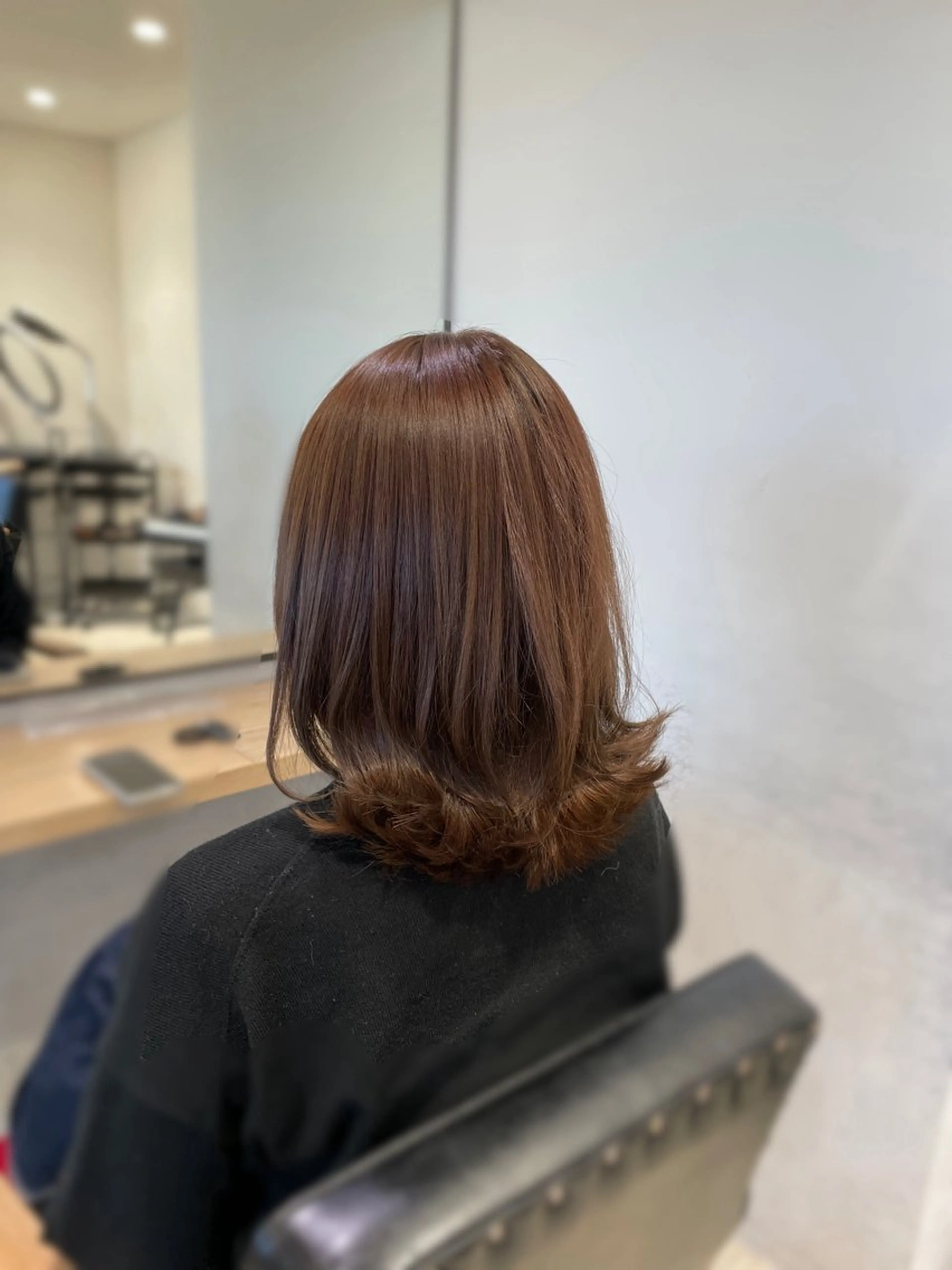 ミディアム カラー ベージュカラー ブリーチ 透明感カラー ブリーチなしカラー Cosmepot所属・戸川凜音 とがわりんねのヘアスタイル