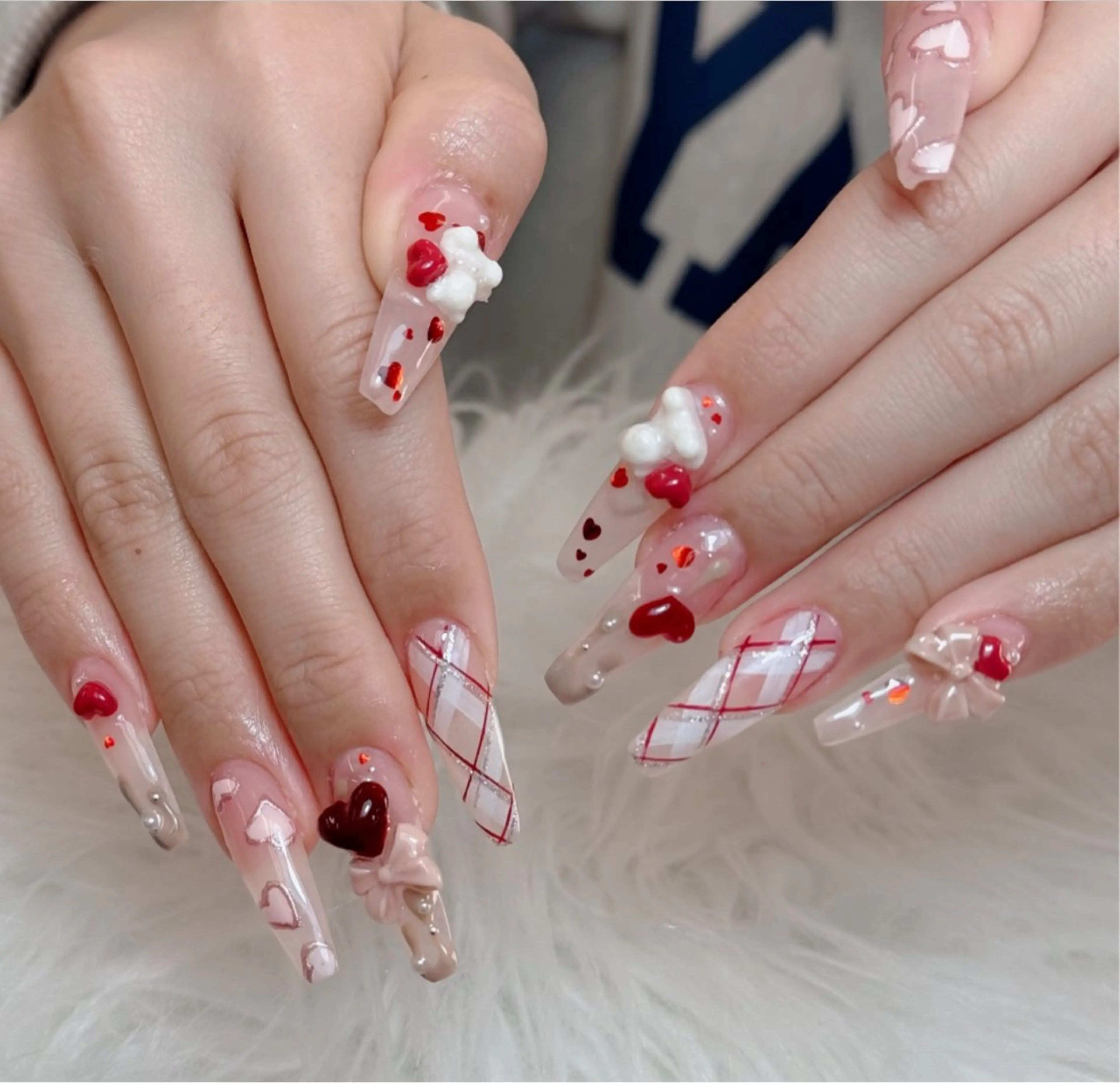 ネイル ジェルネイル 韓国ネイル マグネットネイル ネイルチップ 冬ネイル Lenie Nail Salonのネイルデザイン