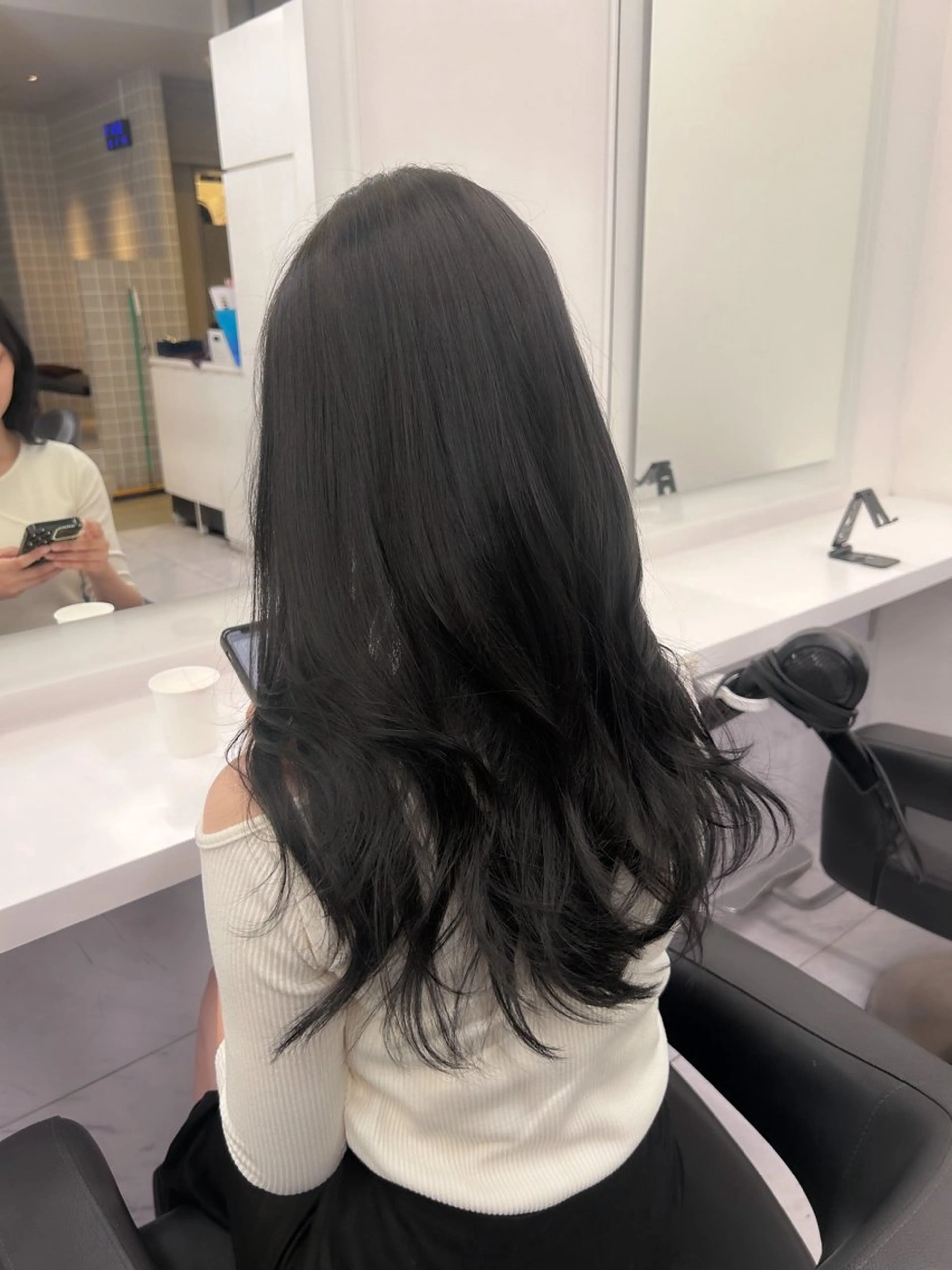 ロング カラー パーマ ヘアアレンジ メンズ キッズ ブリーチなしカラー/ ブラウン/レイヤーのヘアスタイル