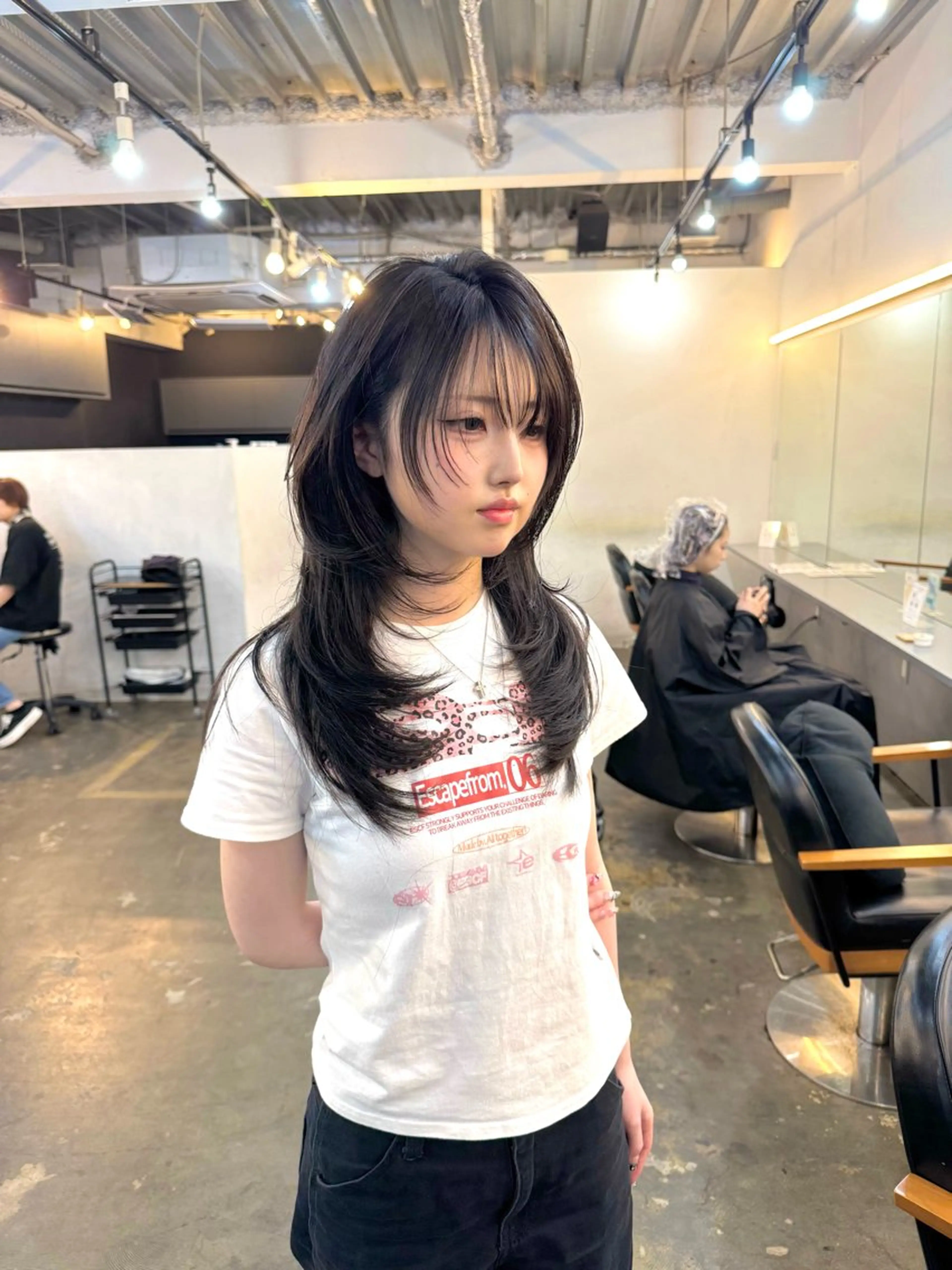 ロング カラー カット ヘアカラー トリートメント 🪡韓国レイヤー /髪質改善/菊池🪡のヘアスタイル