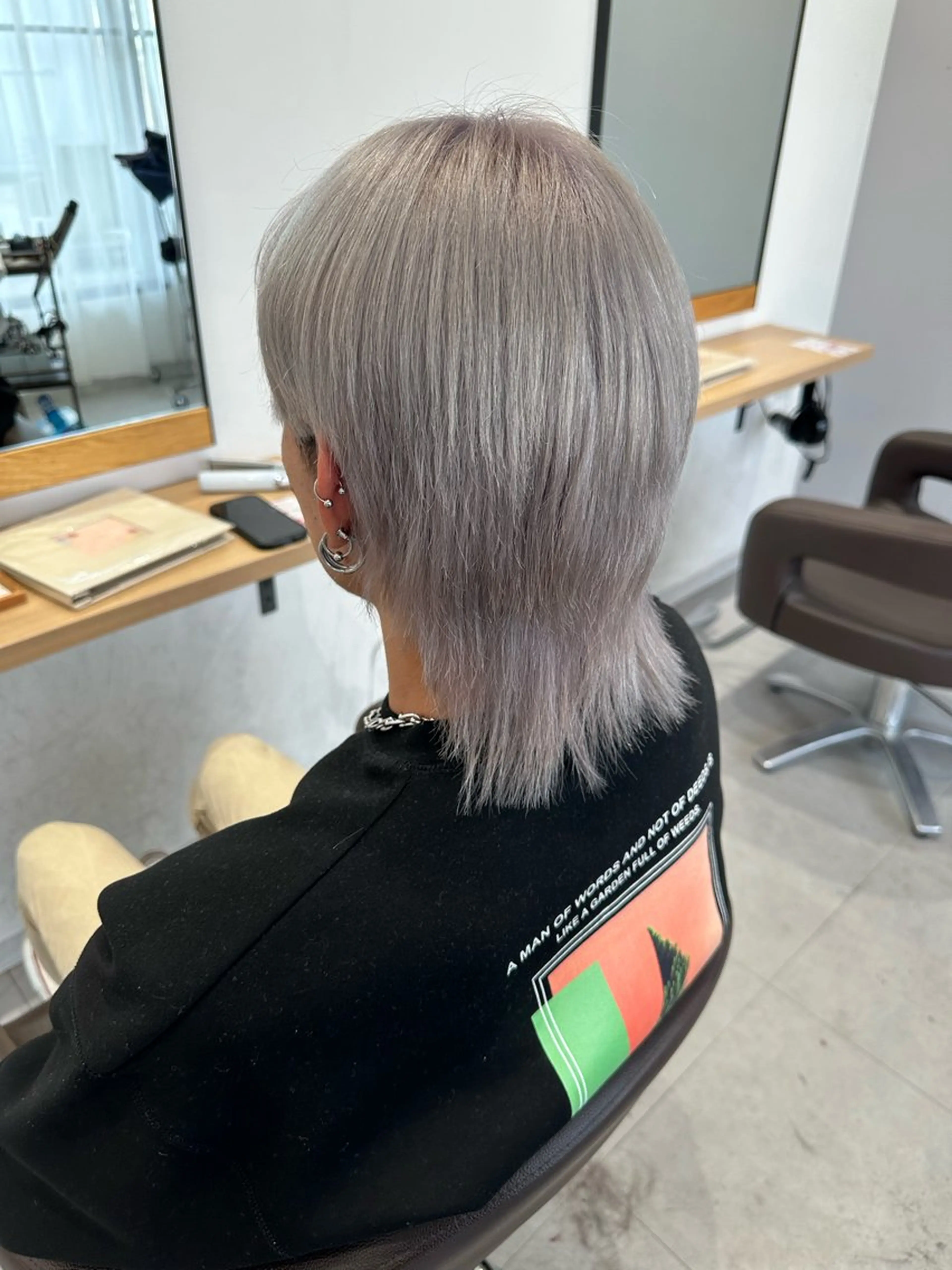 ショート カラー パーマ ヘアアレンジ メンズ キッズ メンズバレイヤージュ メンズハイライト メンズパーマ 波巻きパーマ バレイヤージュ レイヤー/くびれ Chere   金剛のヘアスタイル