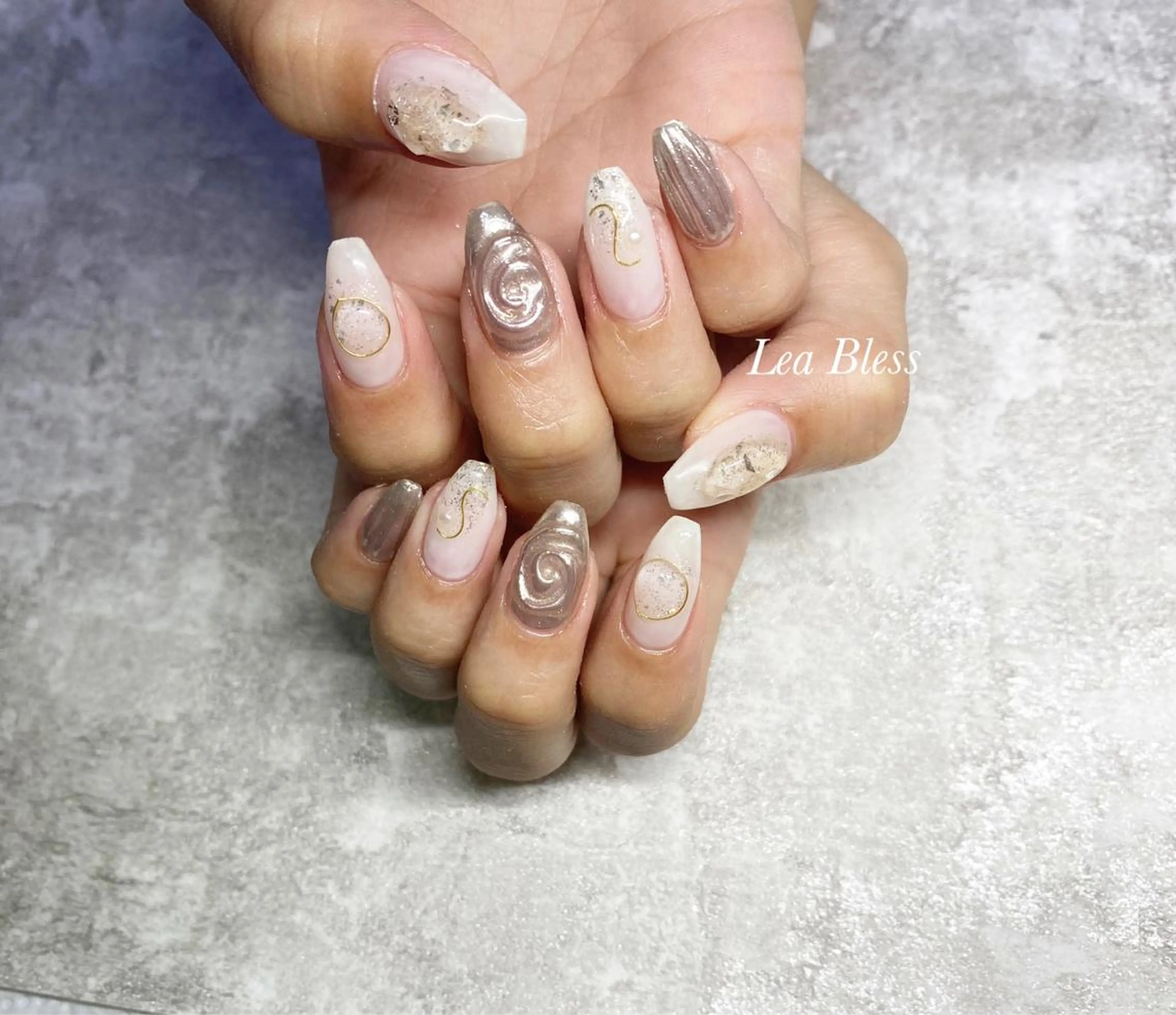 ネイル ハンドネイル Lea Bless 河原町のネイルデザイン