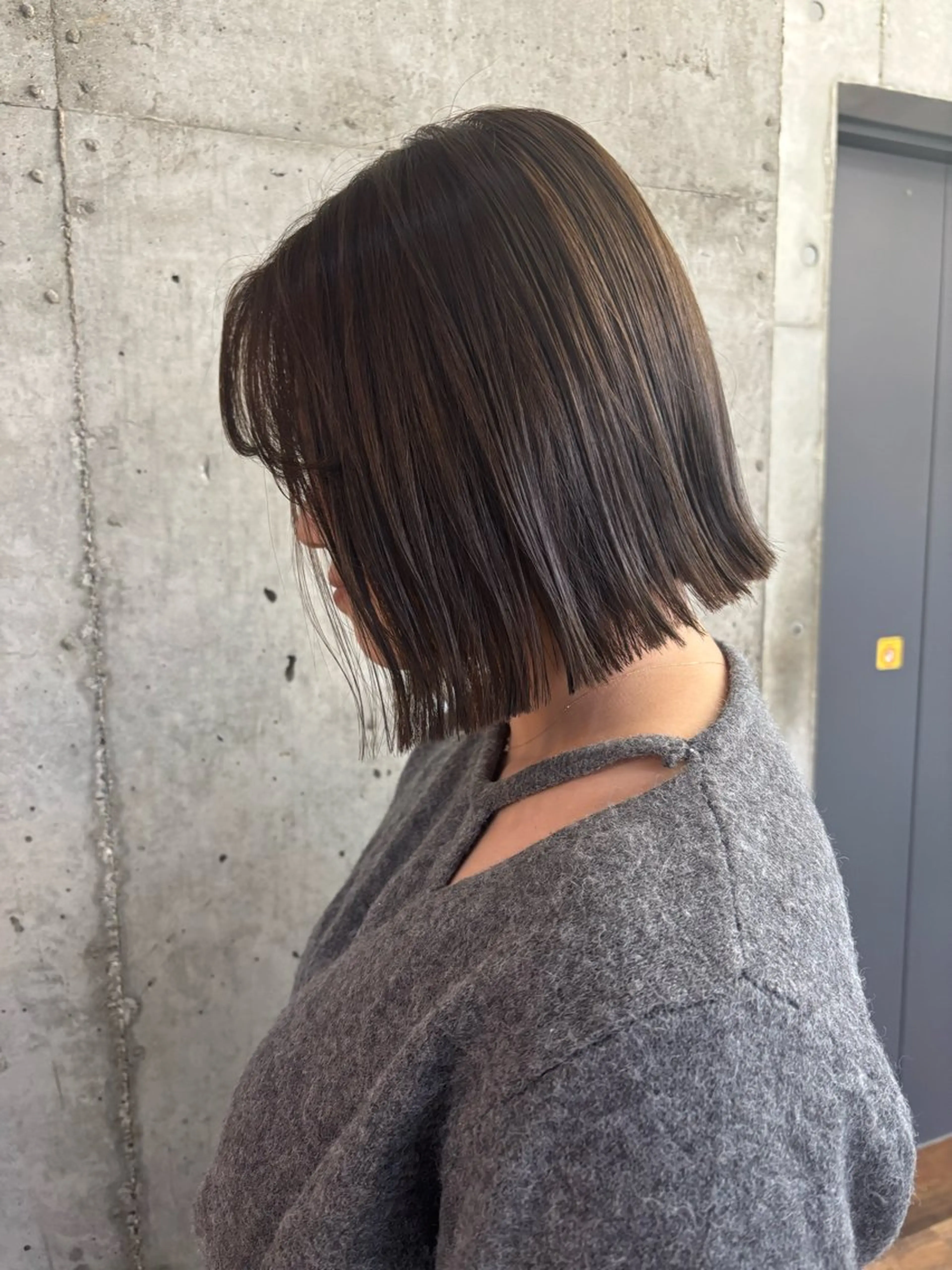 ミディアム カット ヘアカラー トリートメント ♥️ボブ/ブリーチ なしカラー/mahoのヘアスタイル