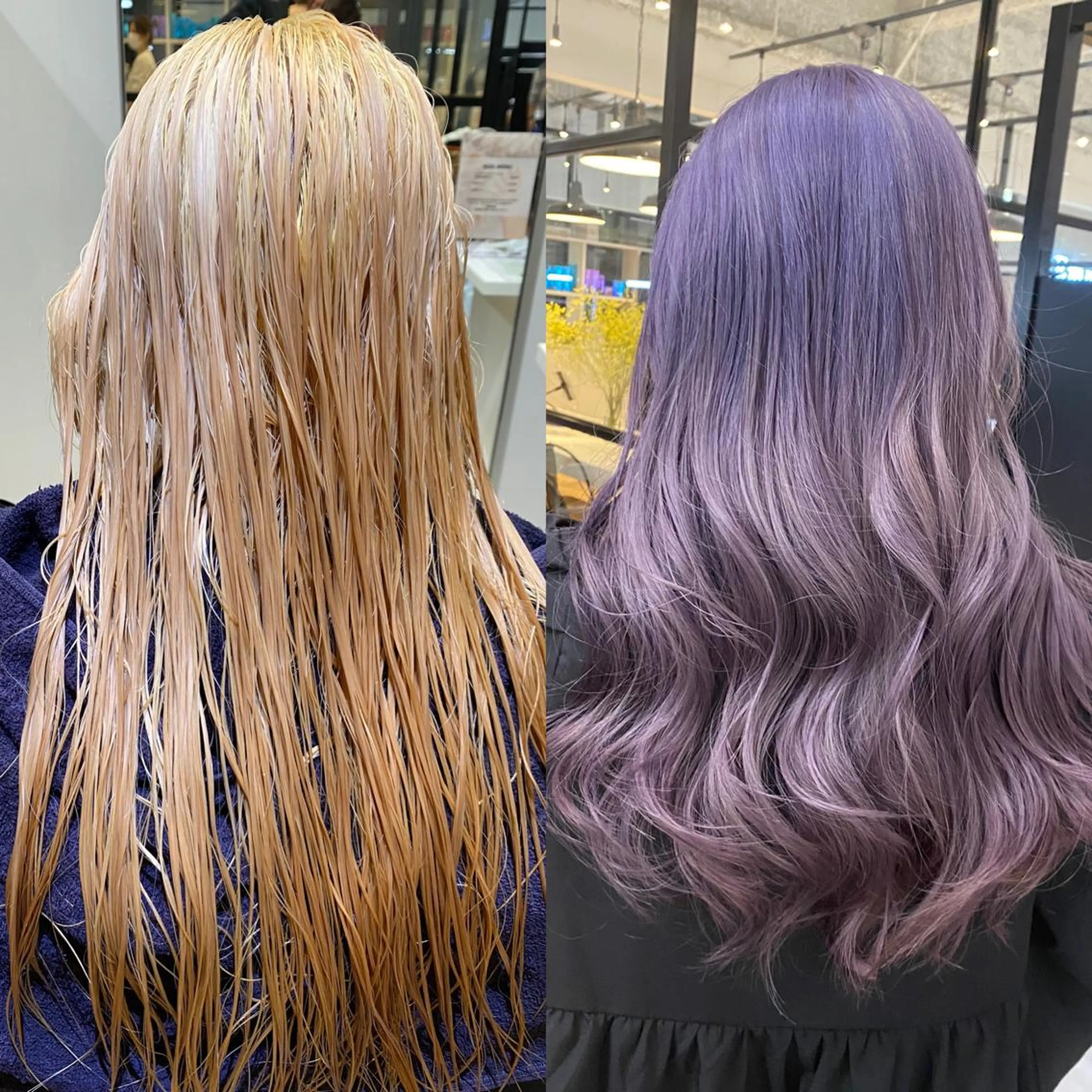 ロング カラー ラベンダーカラー ラベンダーグレー カット ヘアカラー ハイトーンヘア/ 島崎　タクミのヘアスタイル