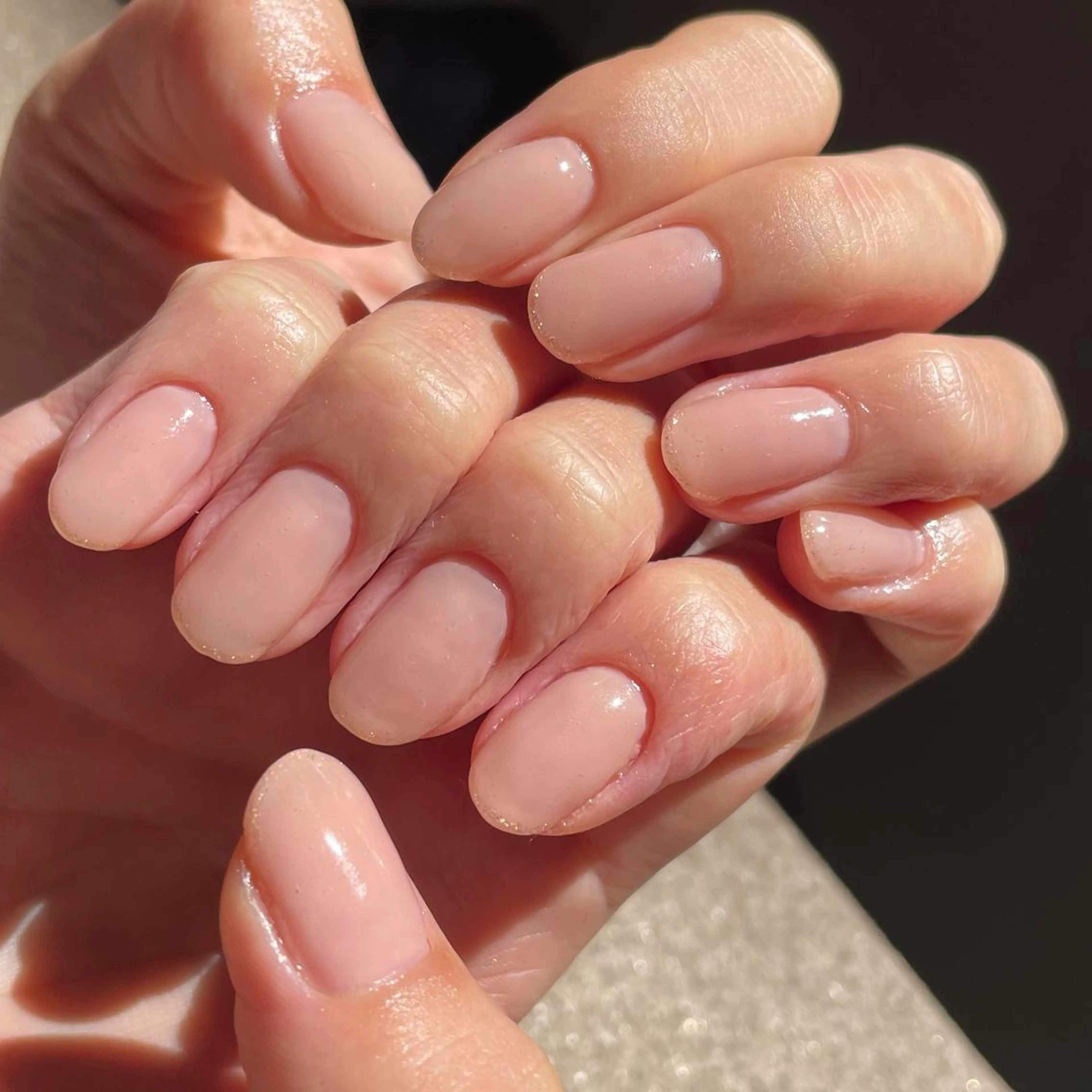 ネイル ラメ(グリッター) ワンカラーネイル 奥園 良恵のネイルデザイン