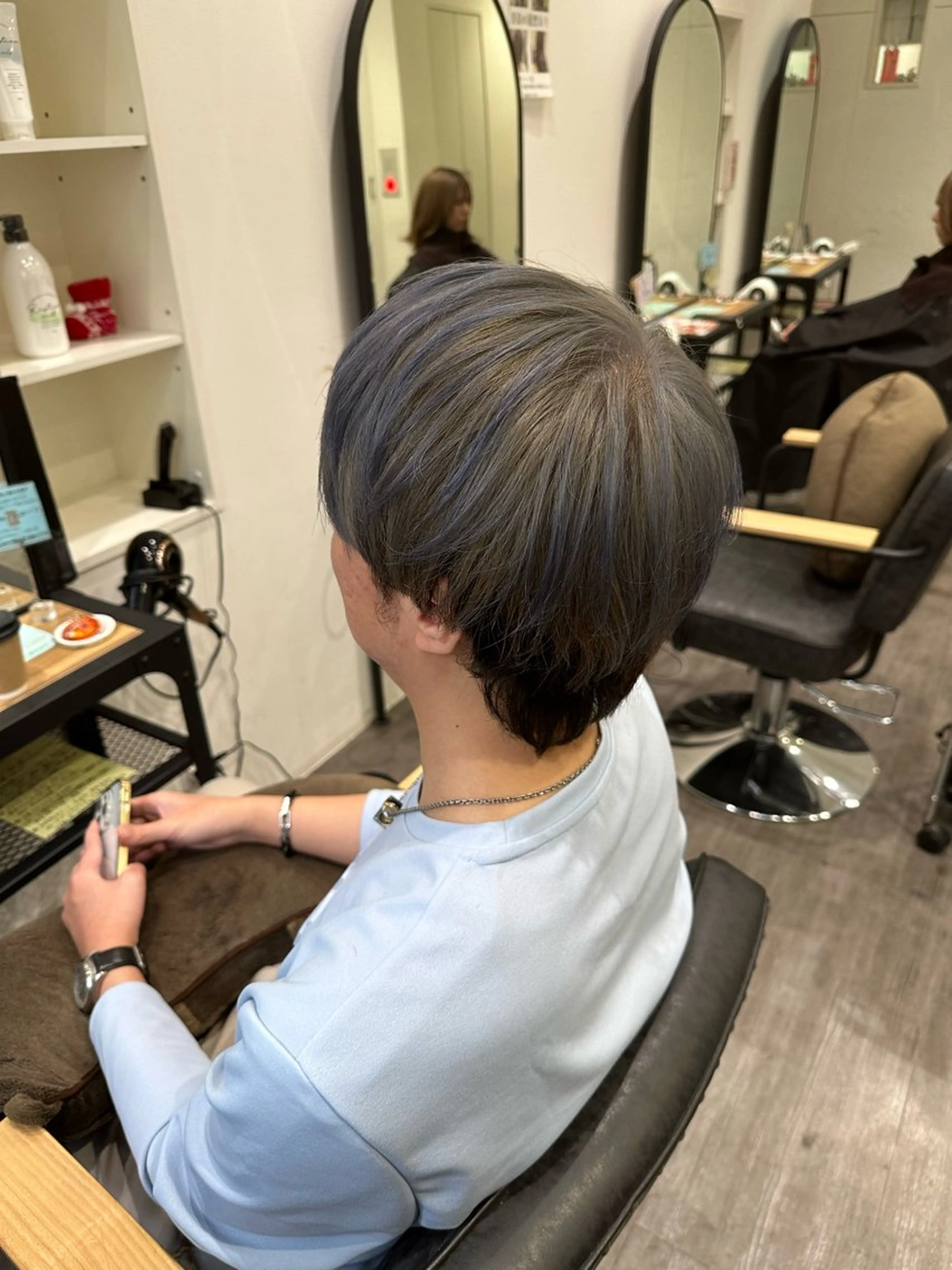 ショート カラー アッシュ アッシュグレー アッシュグレージュ グレージュ カット ヘアカラー トリートメント 艶髪レイヤー上田 紗也🇰🇷💗のヘアスタイル