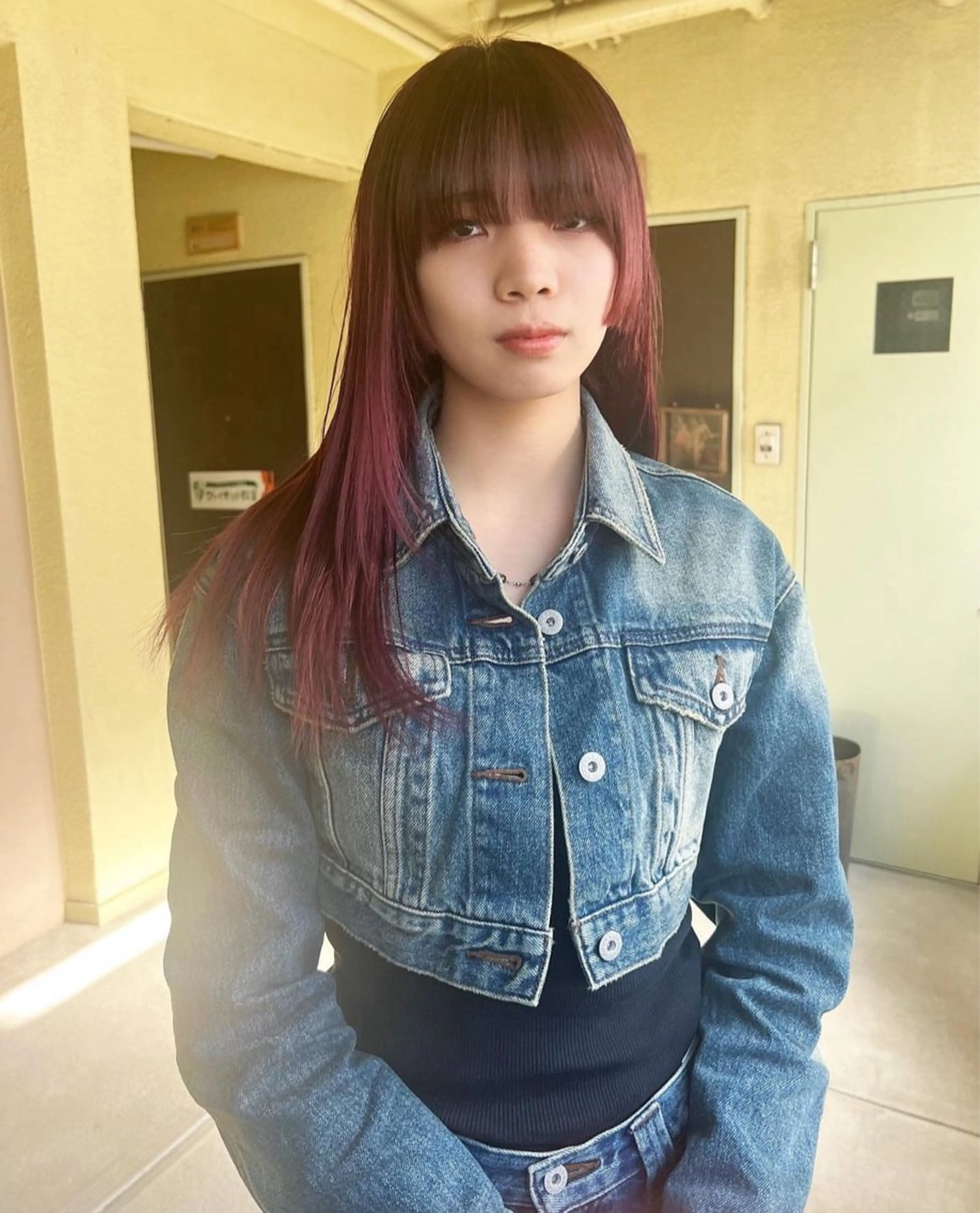 ロング カラー レイヤーカット🍏 パーマ/ののかのヘアスタイル