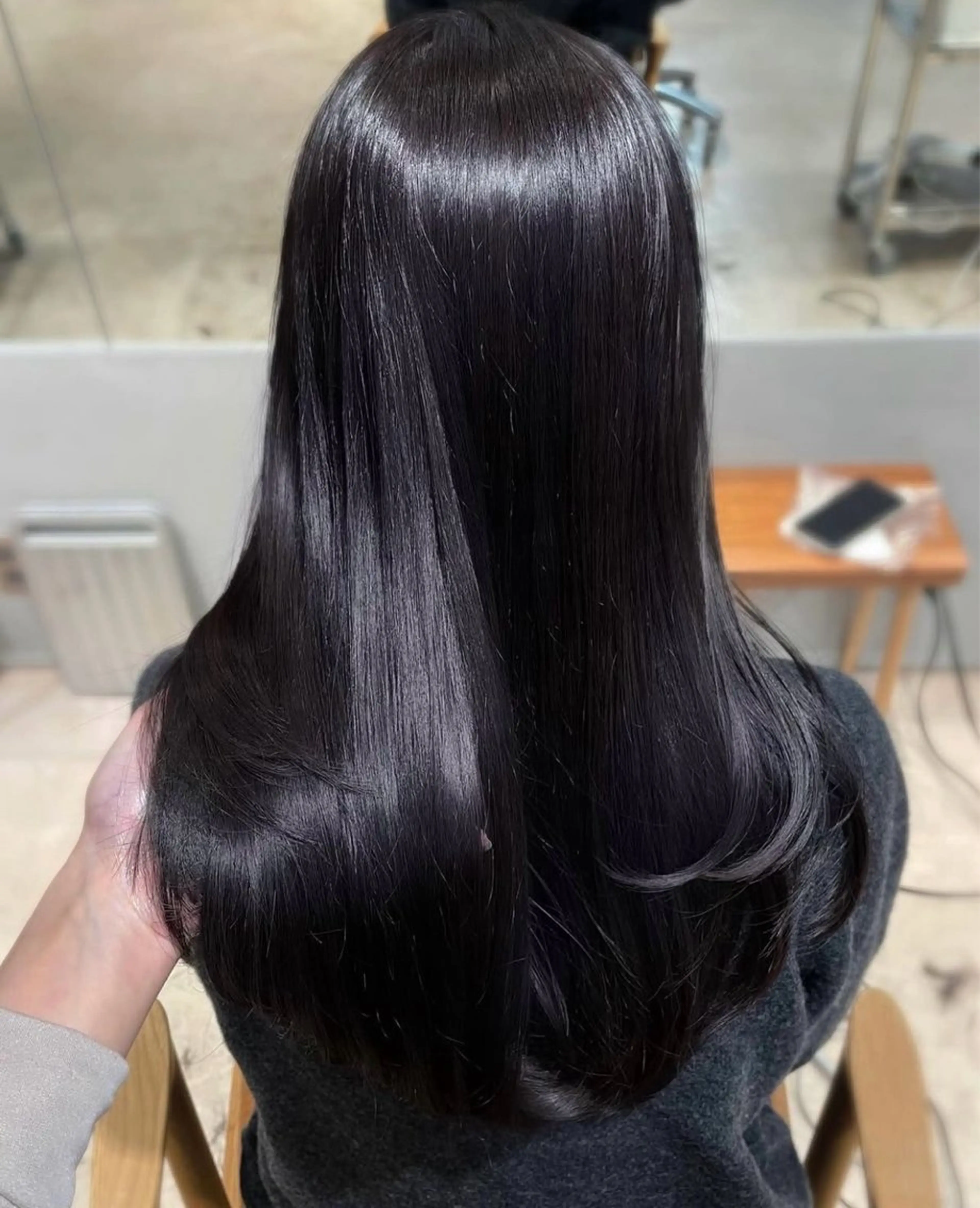 艶カラー✨＋高保湿トリートメント＋超音波アイロン＋ヘッドスパの写真