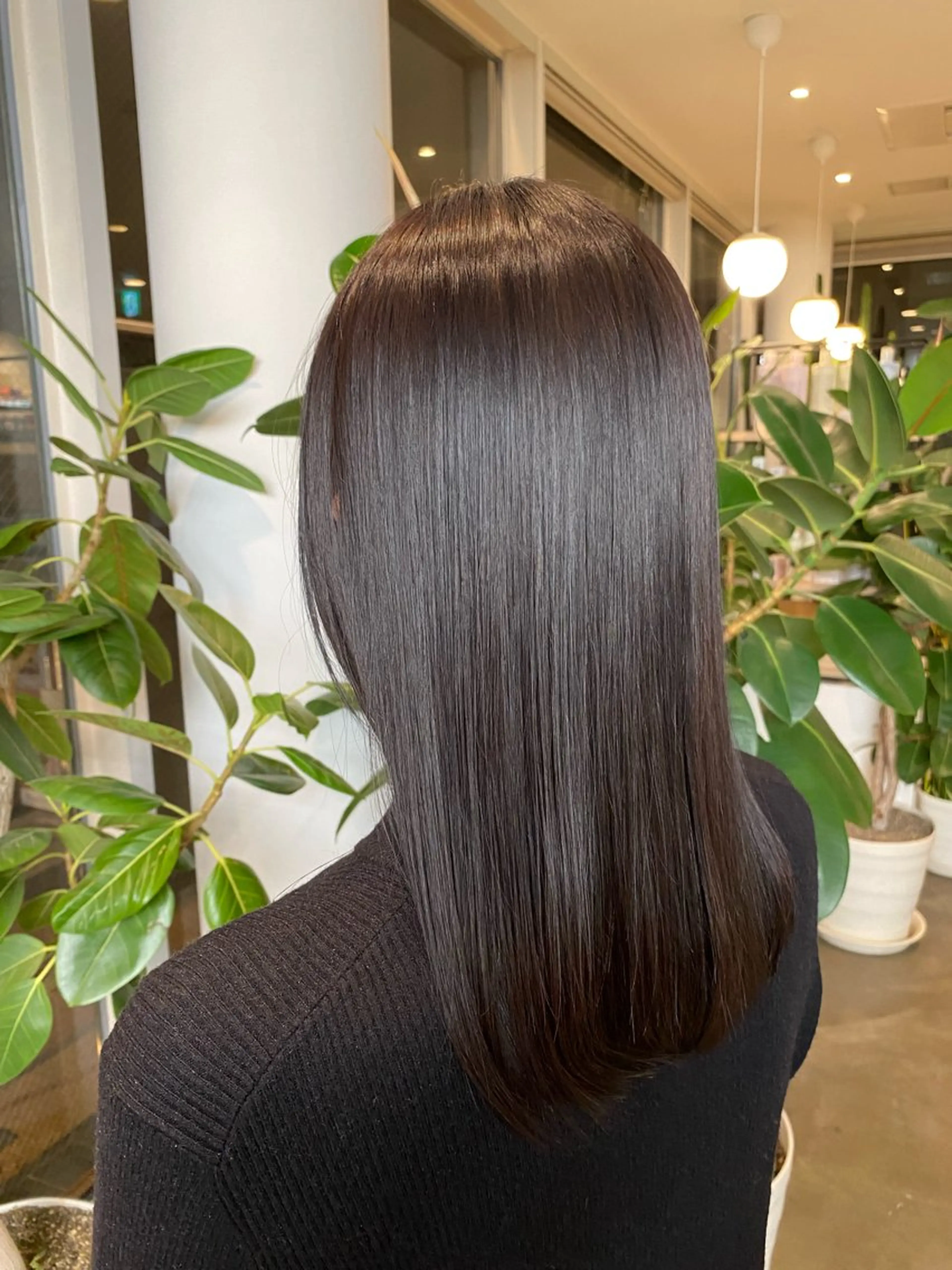 セミロング カラー 透明感カラー ダークグレー ダークグレージュ グレージュ DIFINOaoyama所属・🎧ayaka/ボブ /透明感カラー🩵のヘアスタイル