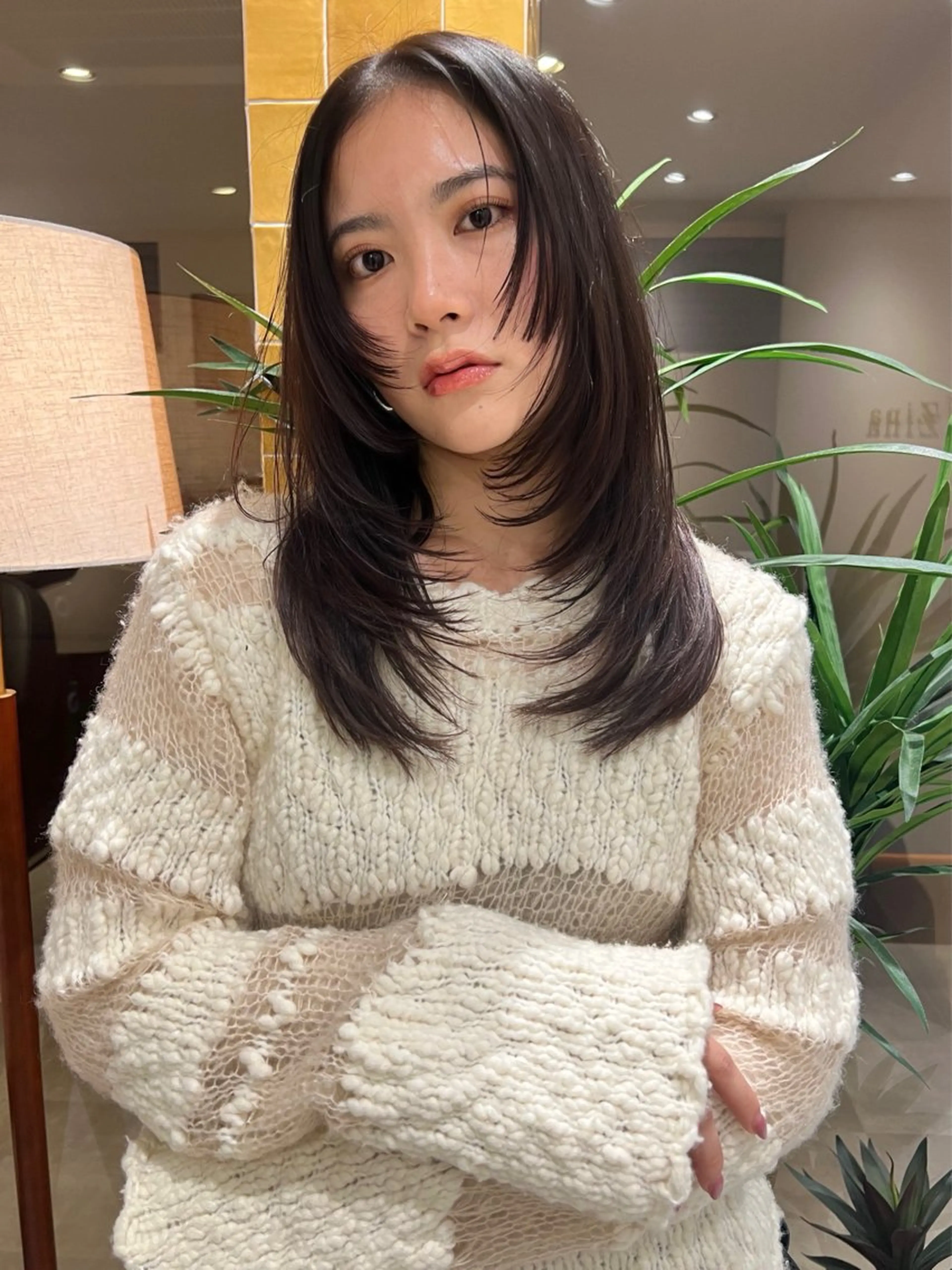 セミロング カラー レイヤー/ 透明感SHIMAのヘアスタイル