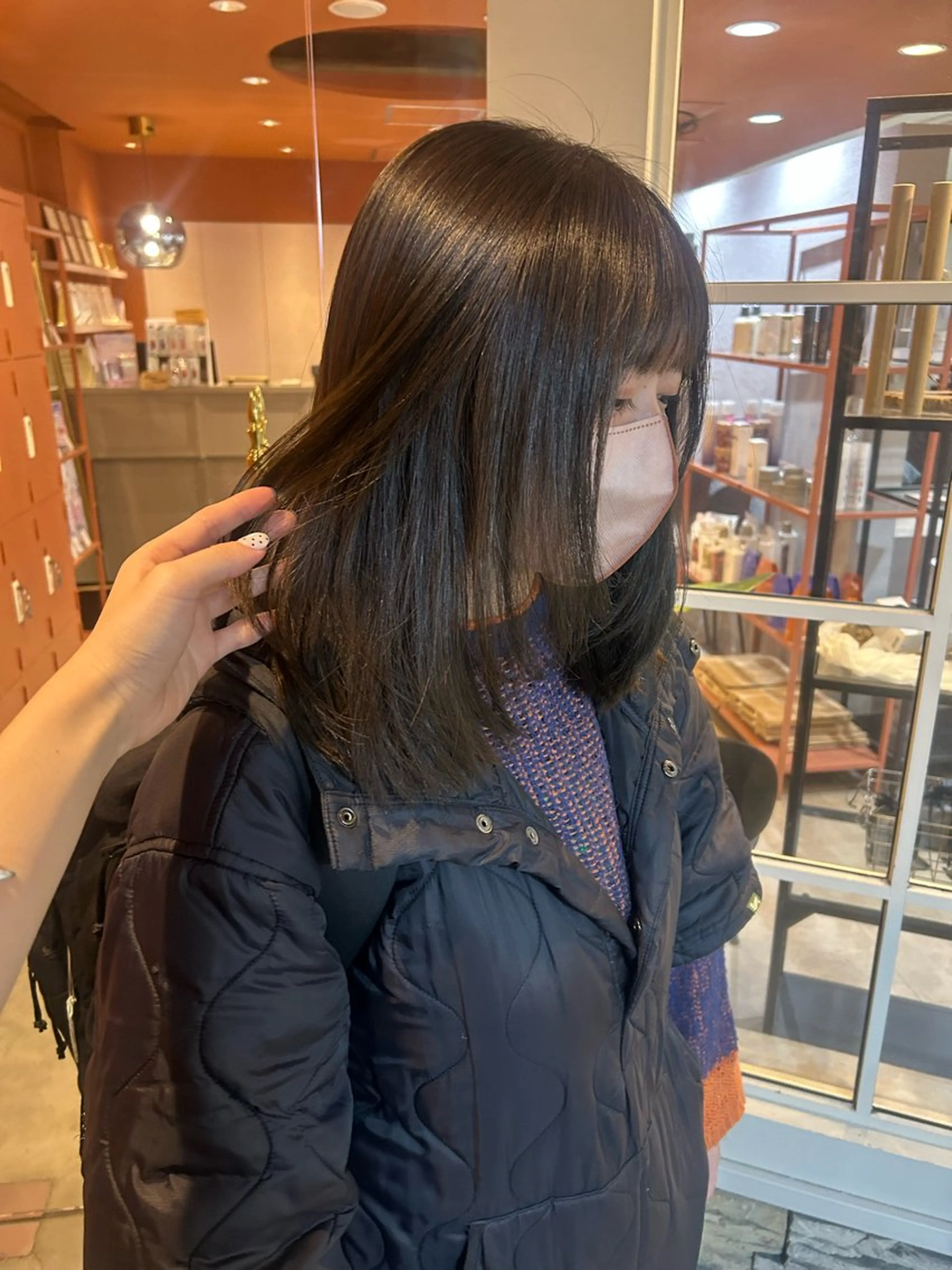 ミディアム カラー カット ヘアカラー トリートメント 透明感カラー/西梅田 / nagisa🦋のヘアスタイル