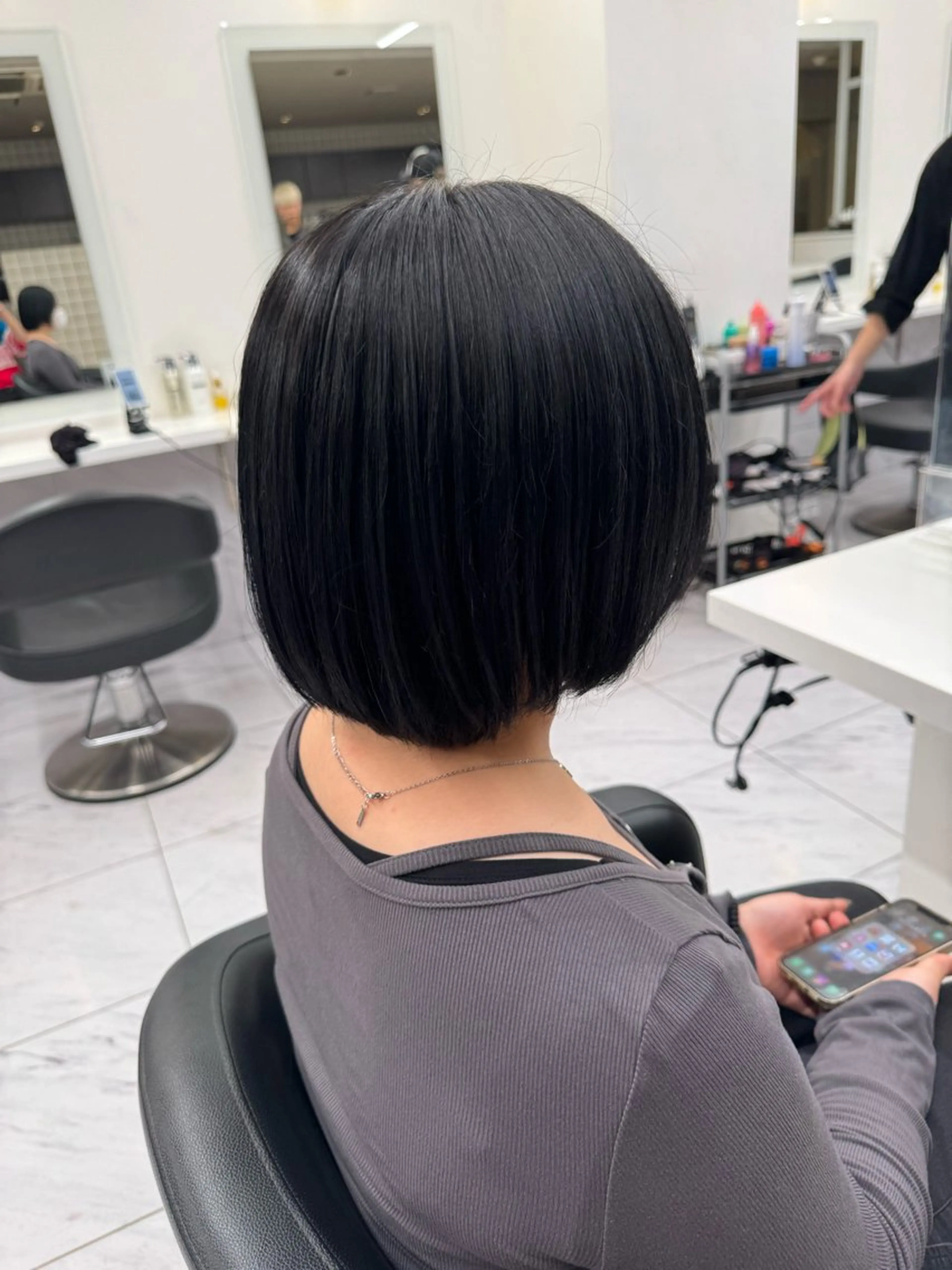 ミディアム カラー パーマ ヘアアレンジ メンズ キッズ 韓国系🇰🇷🩶 艶暗髪/MEIのヘアスタイル