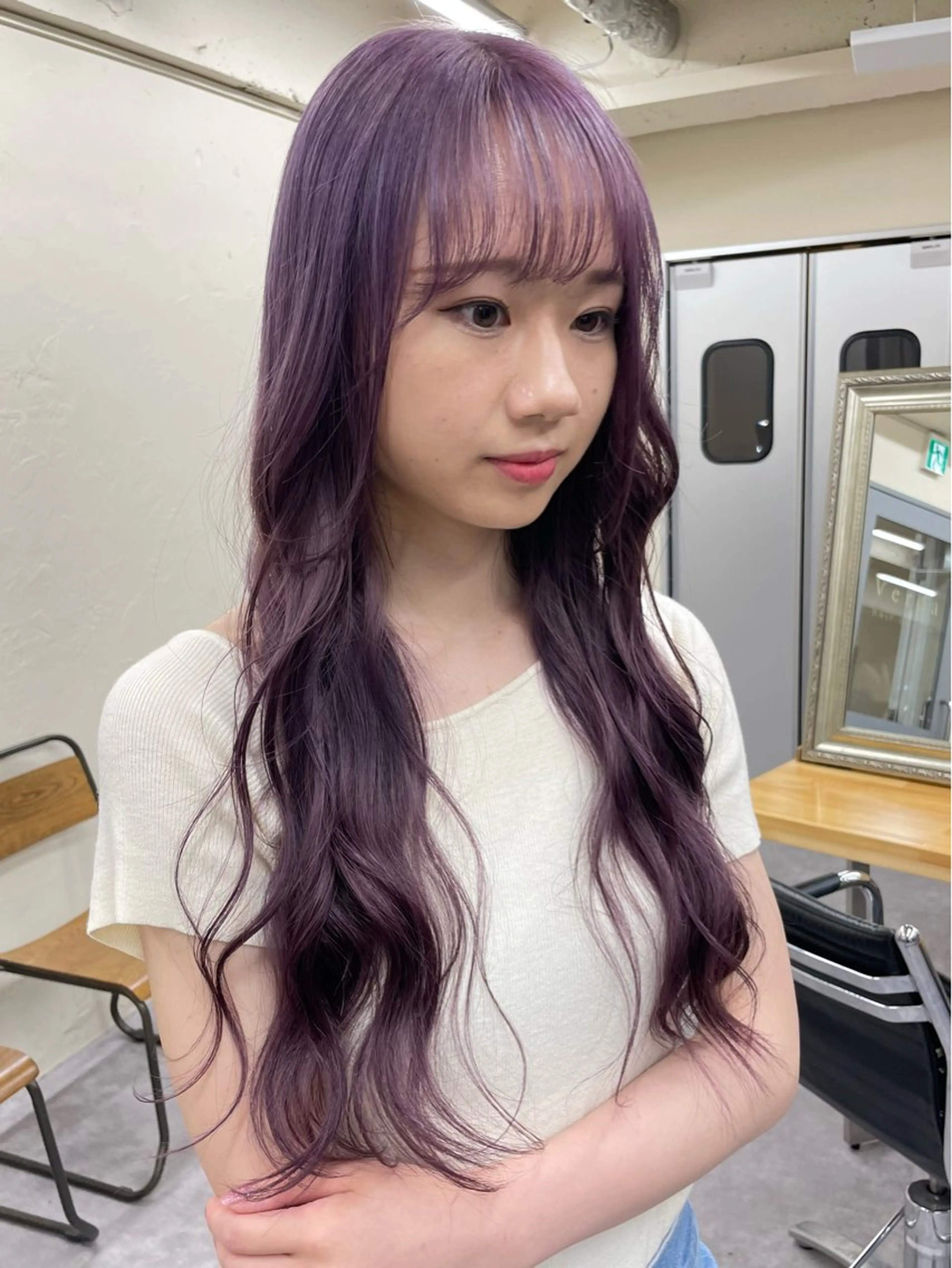 カラー レディースパーマ モデル募集RIKOのヘアスタイル