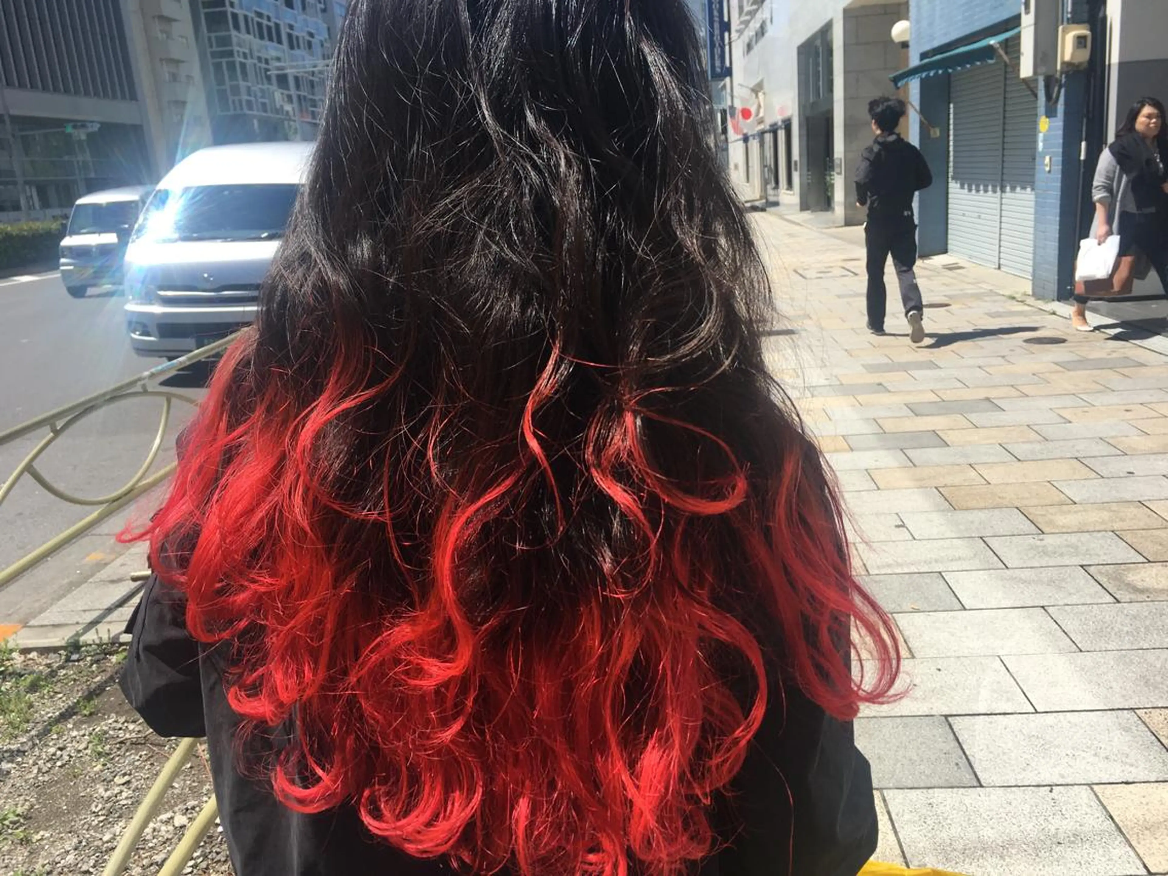 ロング カラー レッドカラー ボブ／レイヤー／艶 🦕risa  森下のヘアスタイル