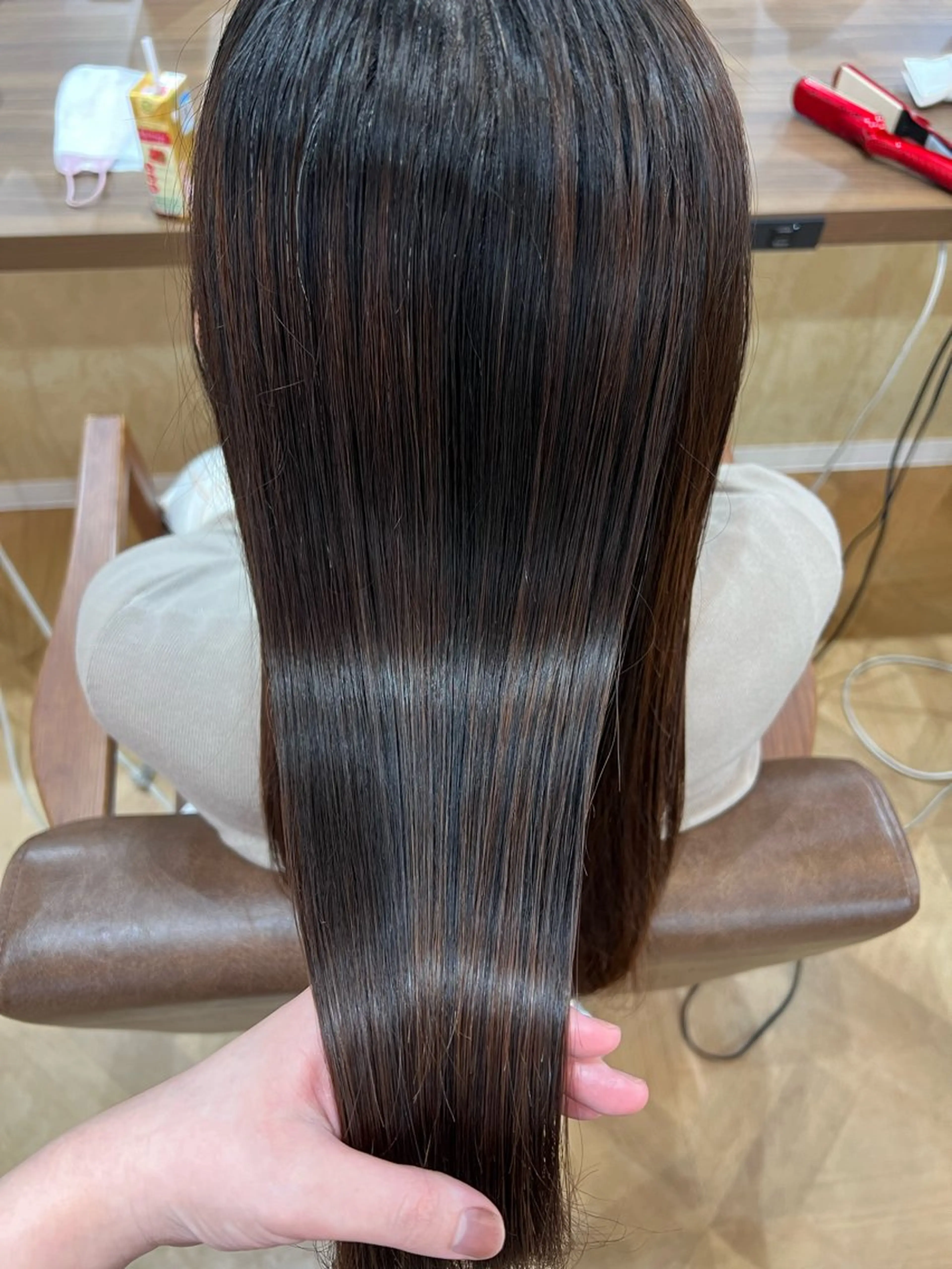 ロング カット 縮毛矯正 トリートメント ササキ カンタのヘアスタイル
