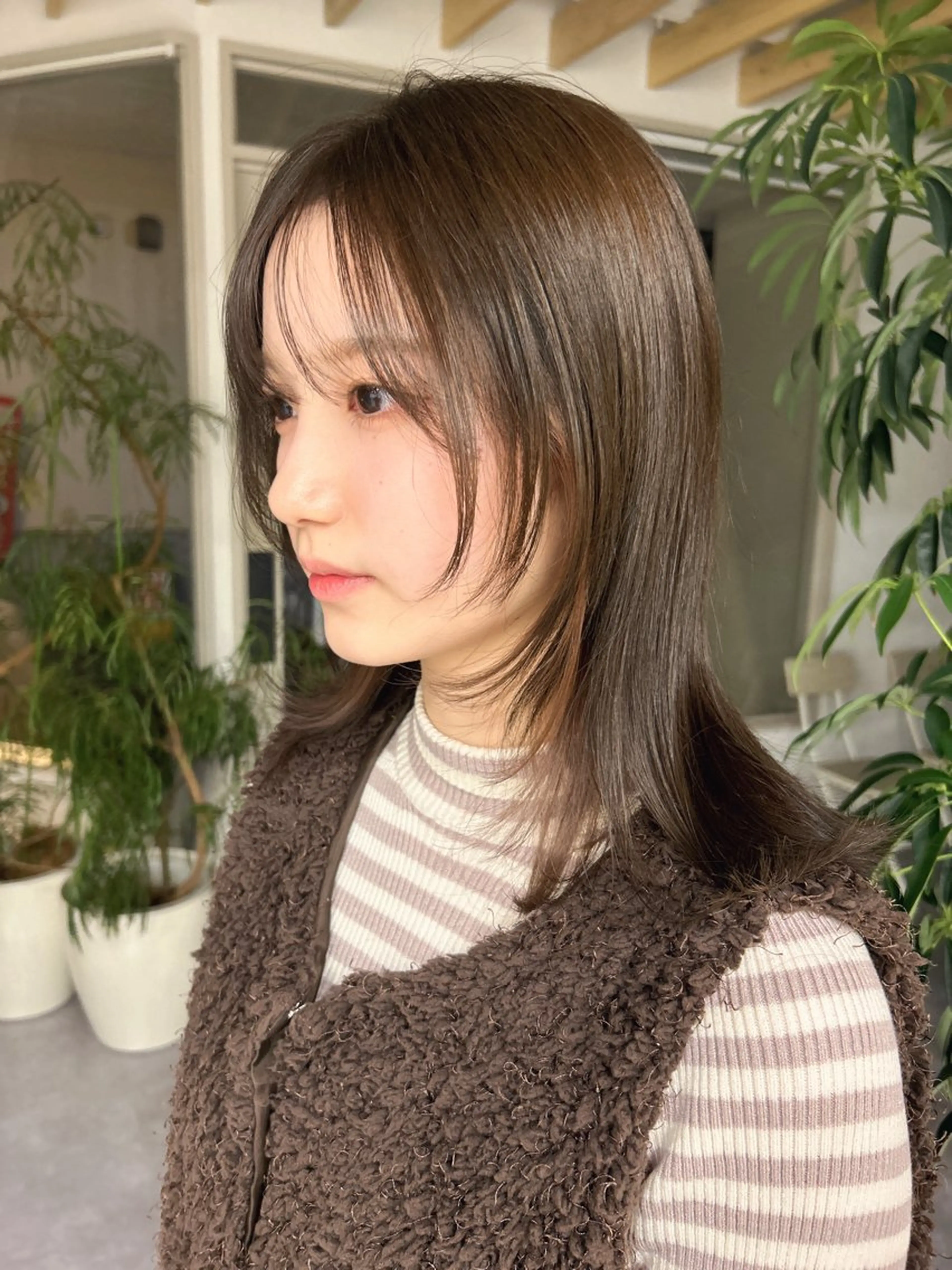 ミディアム ayu omochaのヘアスタイル