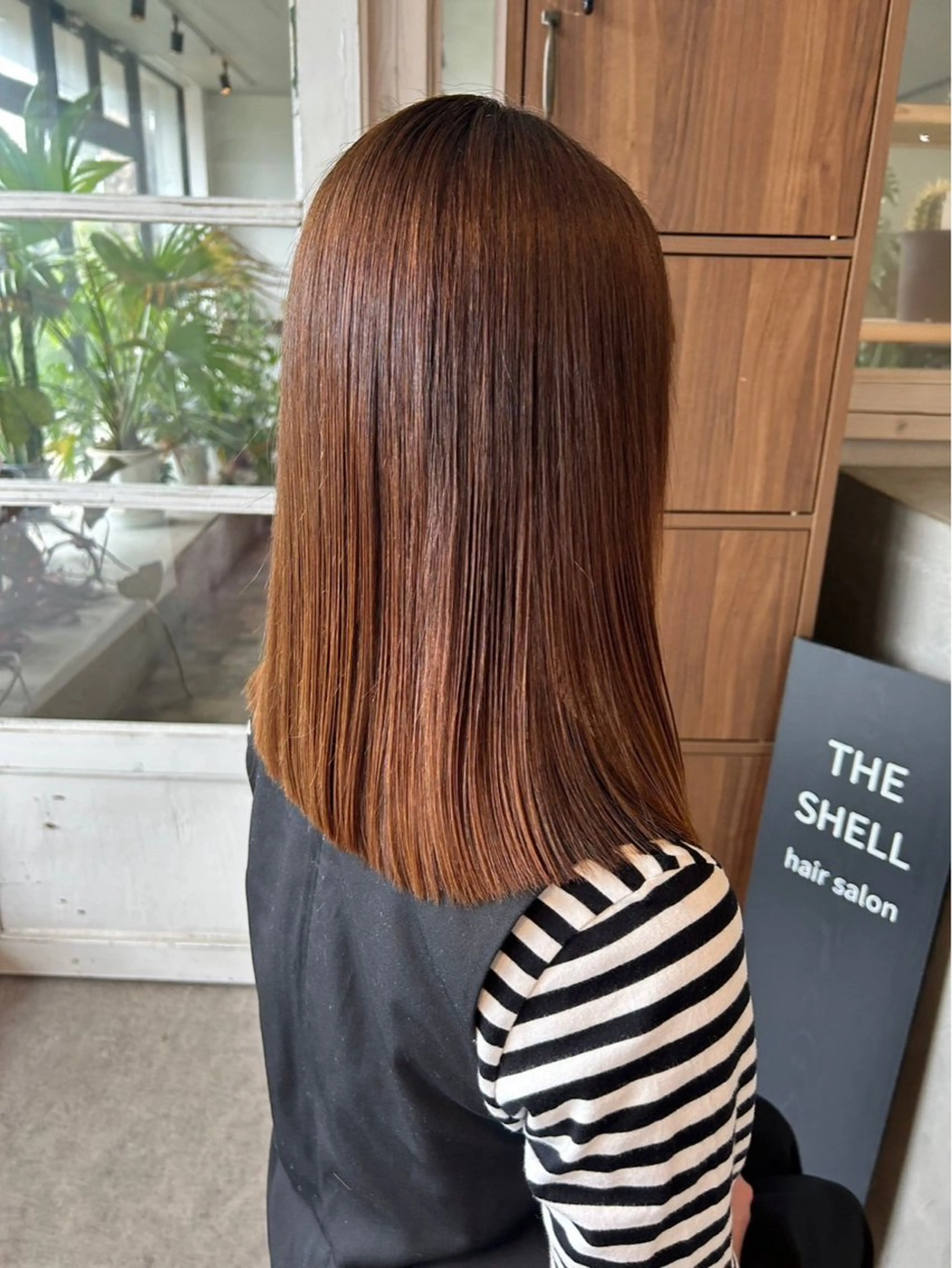 セミロング パーマ トリートメント カット 縮毛矯正 トリートメント 春成 佳那のヘアスタイル