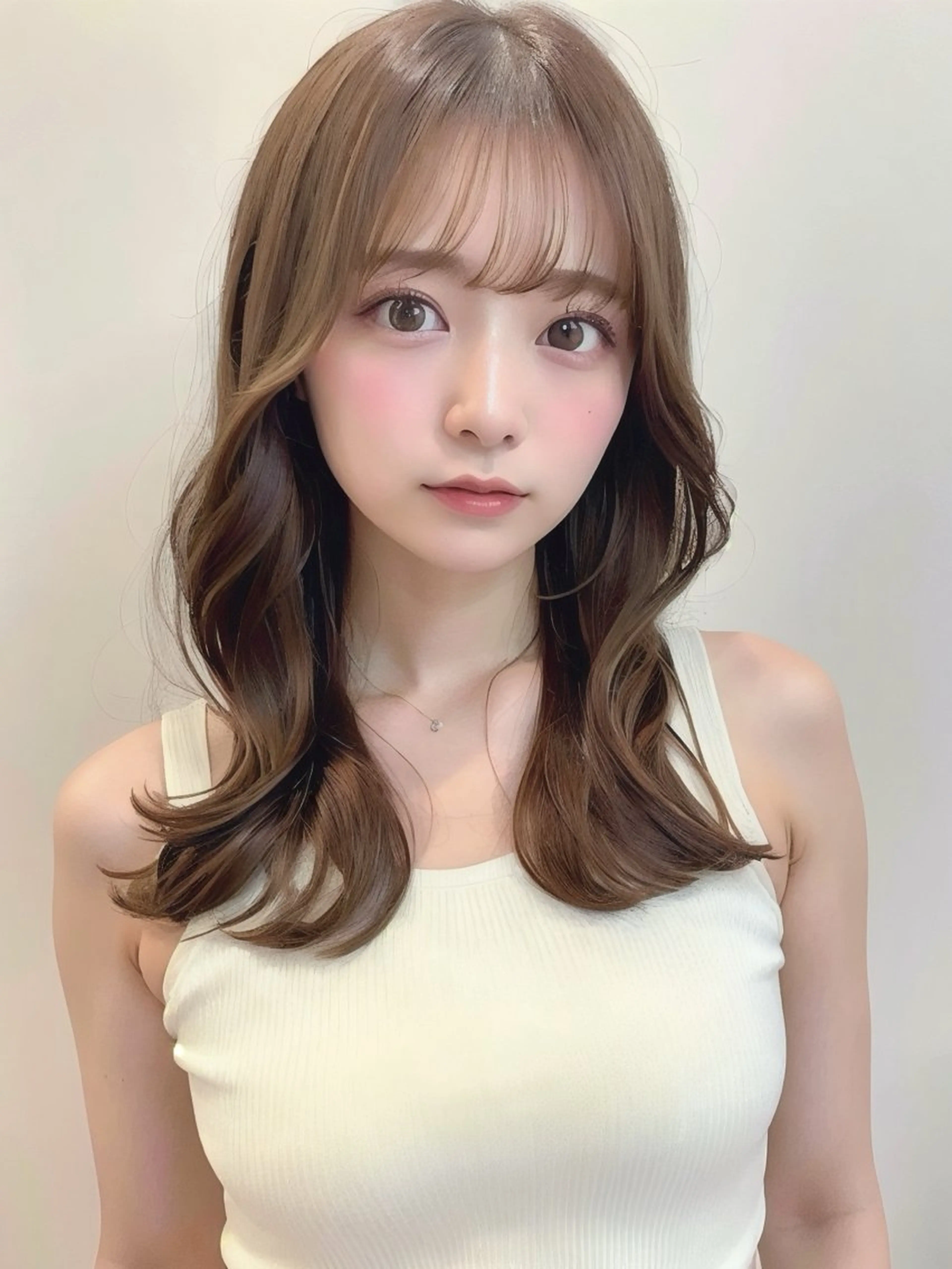 セミロング ハイライト 髪質改善 韓国風ヘア レイヤーカット 縮毛矯正 カット ヘアカラー トリートメント 髪質改善/レイヤー/ ショート/koshiのヘアスタイル