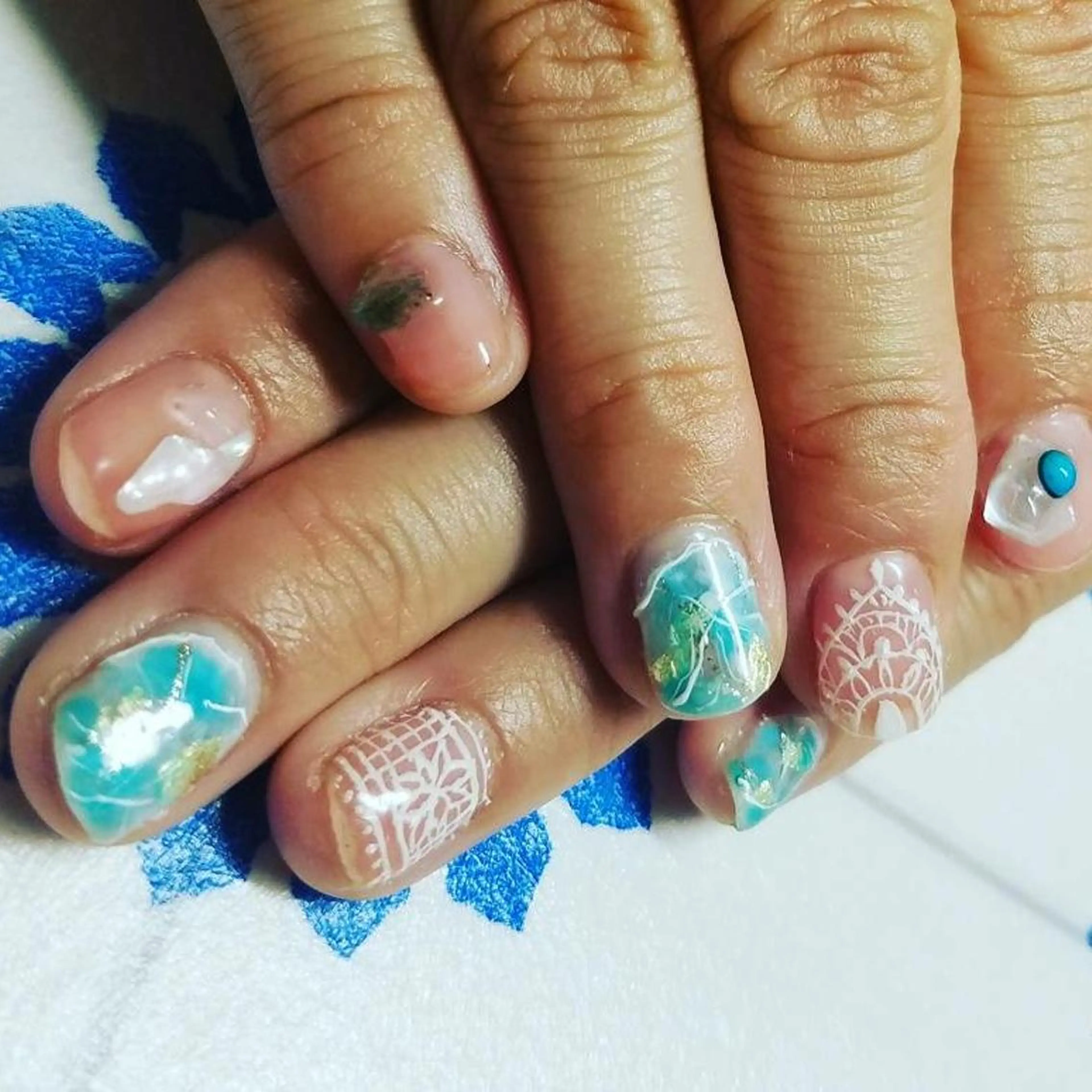 ネイル 大理石ネイル(マーブル) yuu -joynailのネイルデザイン