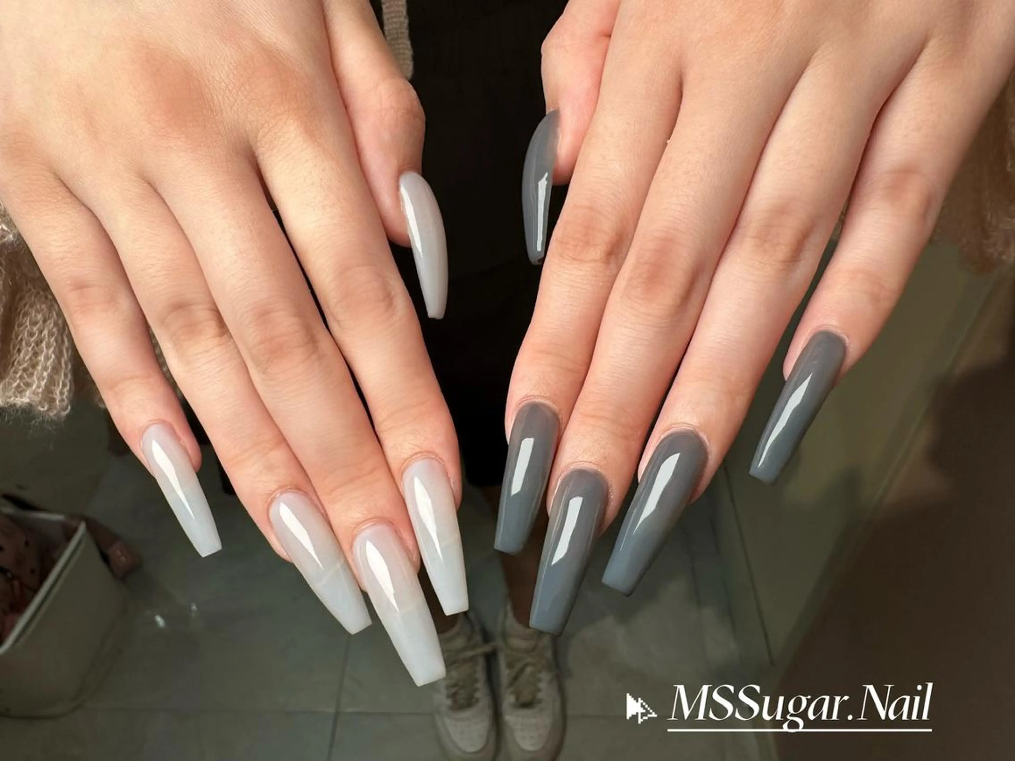 ネイル ハロウィン ロングネイル マグネットネイル スカルプネイル ネイルチップ MSSugar Nailのネイルデザイン