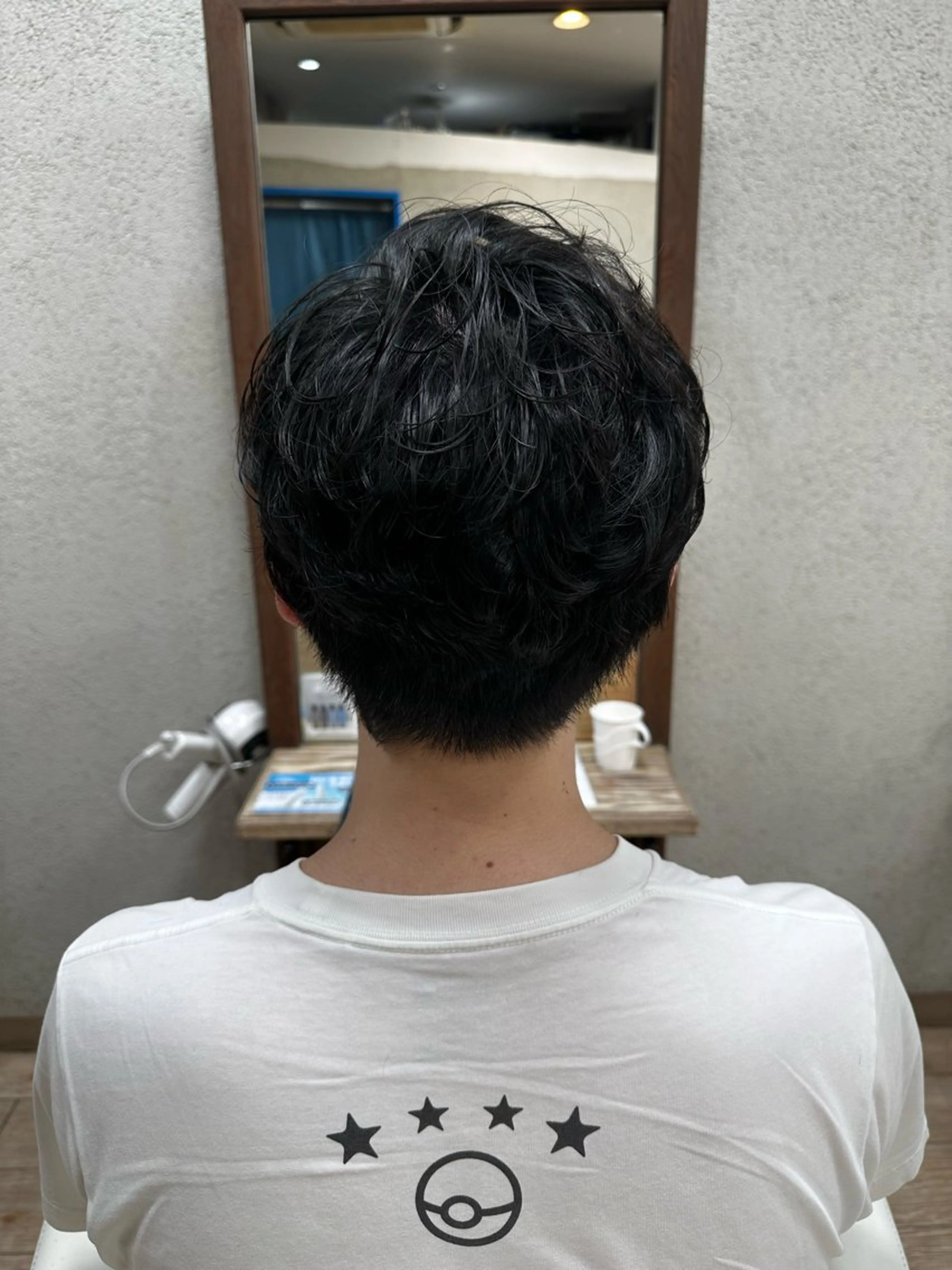 ショート パーマ メンズ メンズパーマ スパイラルパーマ カット パーマ 阿部 美咲のヘアスタイル