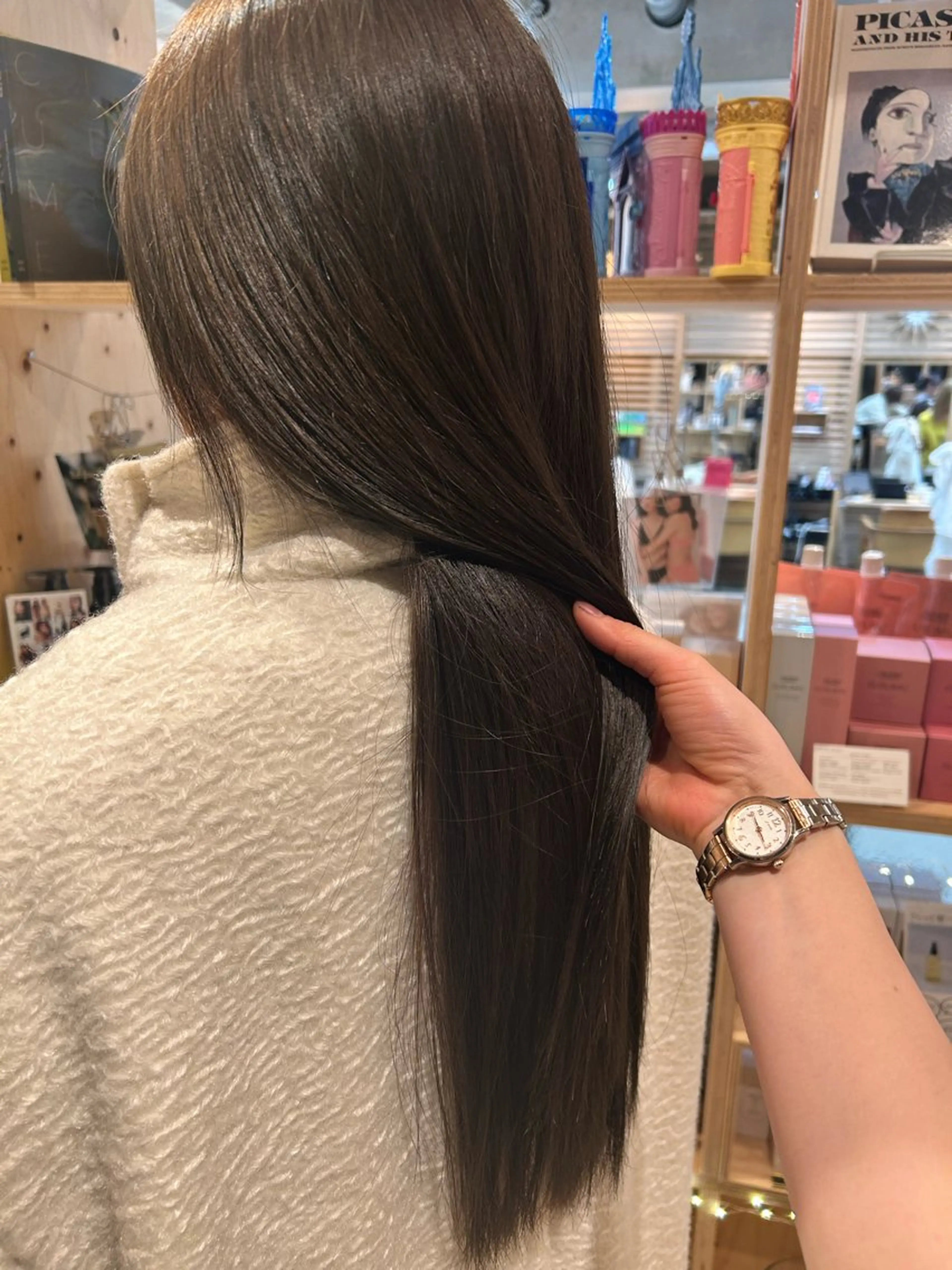 ロング カラー ベージュカラー ブリーチ 透明感カラー ダブルカラー ブリーチなしカラー 透明感/ベージュ /kazui🐈のヘアスタイル