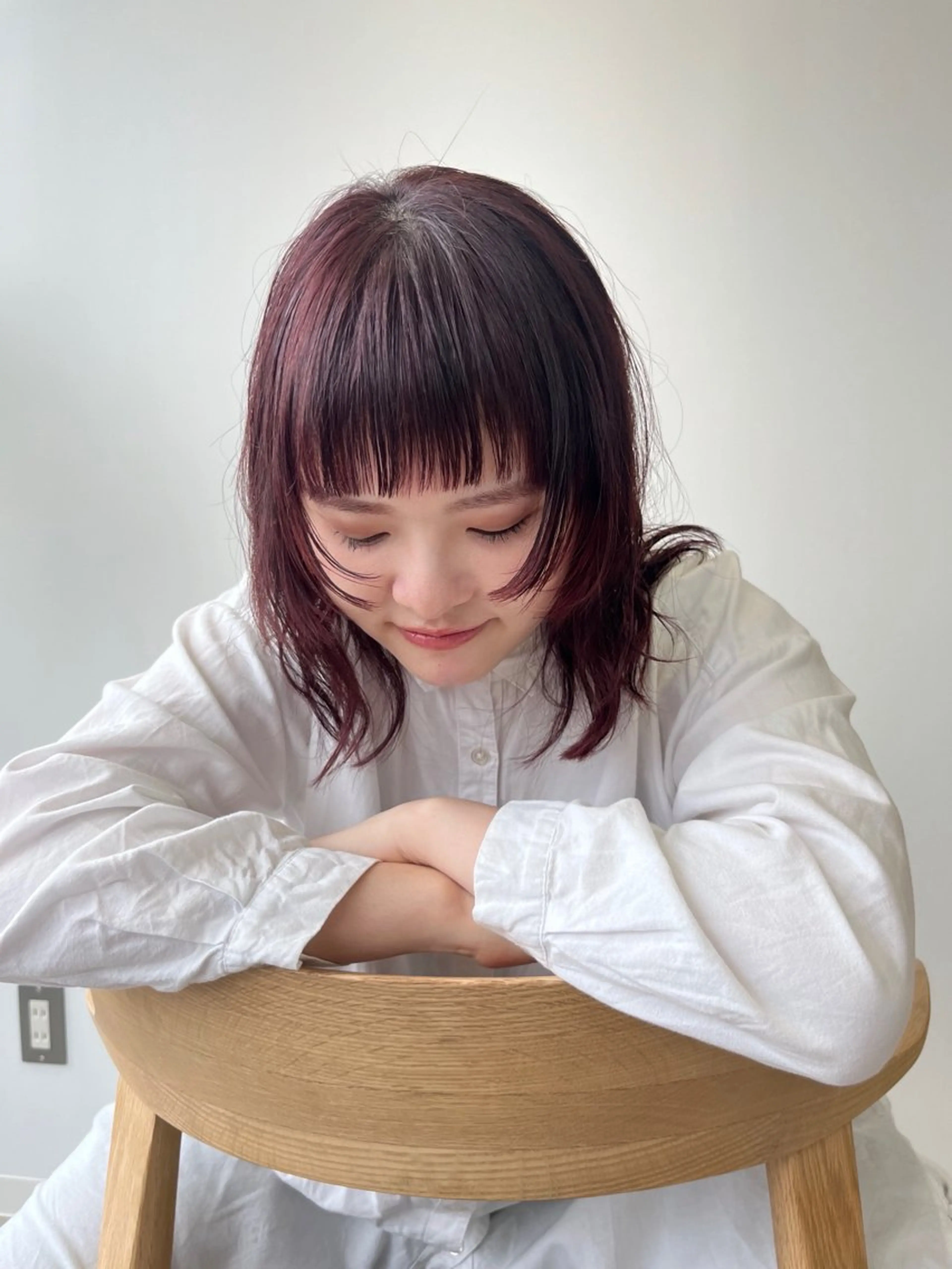 ミディアム 切りっぱなしボブ ボブ レイヤーカット cana カナ/レイヤーカットのヘアスタイル